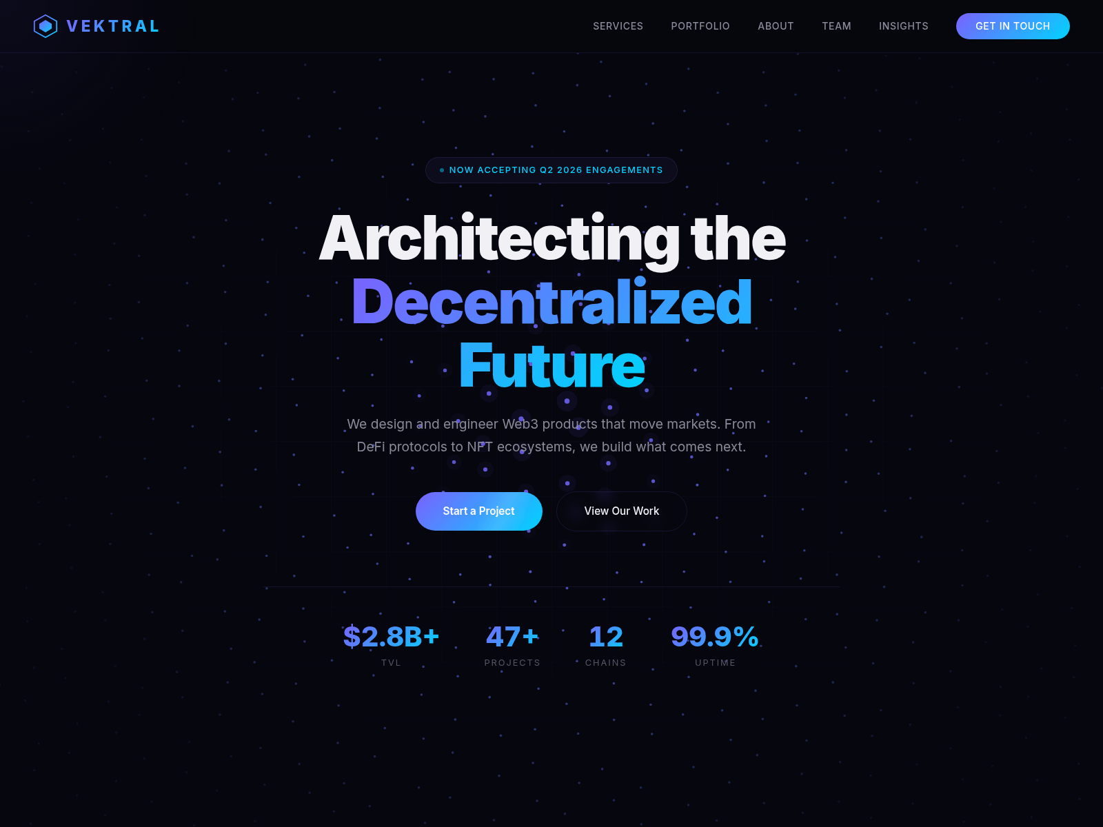 Screenshot of vektral.app