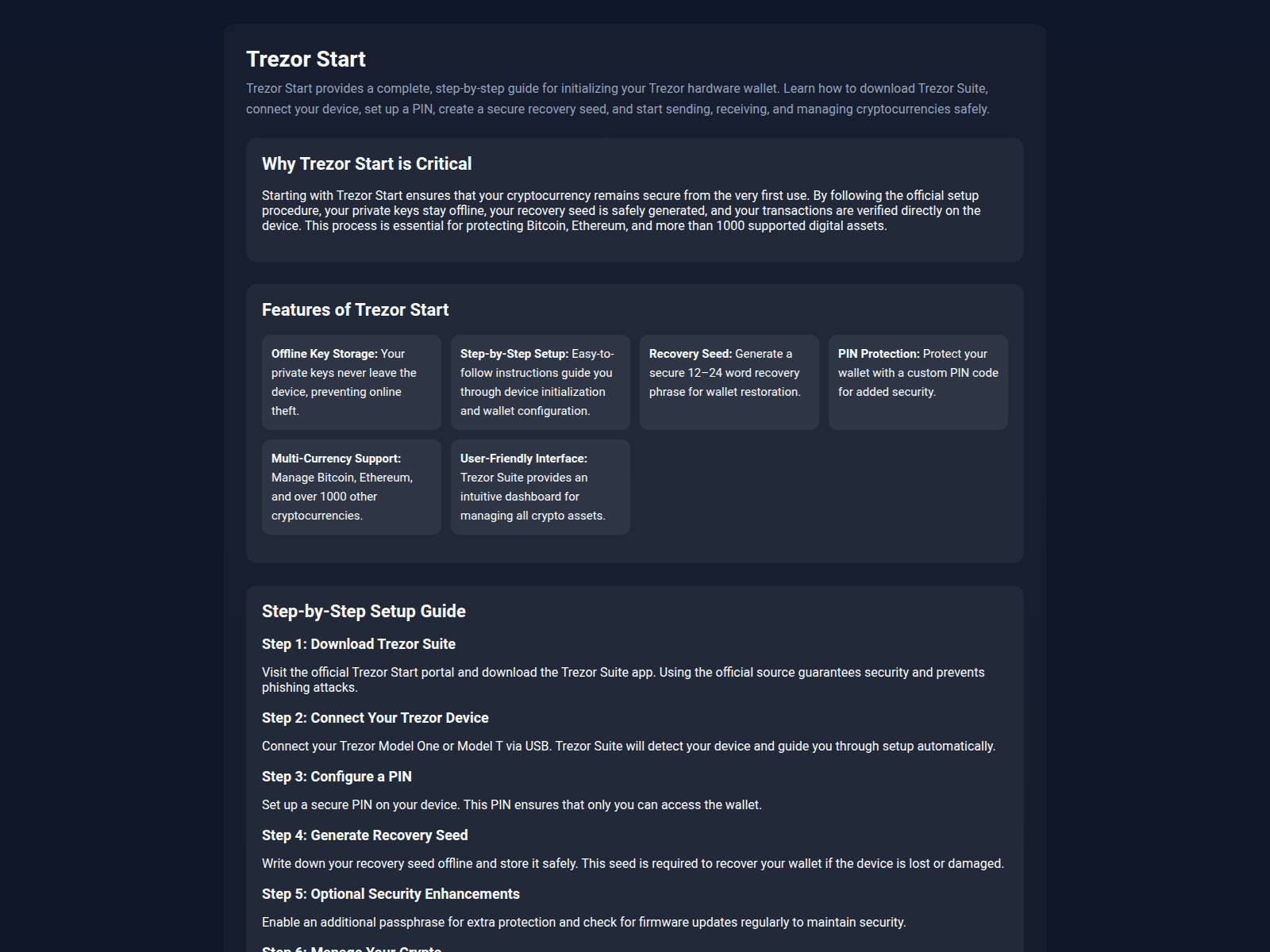 Screenshot of tresor-start.pages.dev