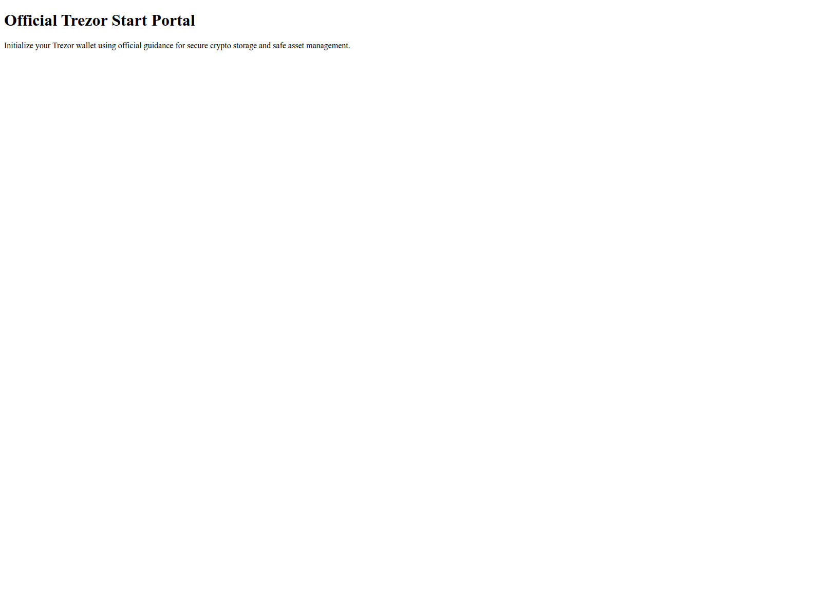 Screenshot of start-x-trezr-io.pages.dev