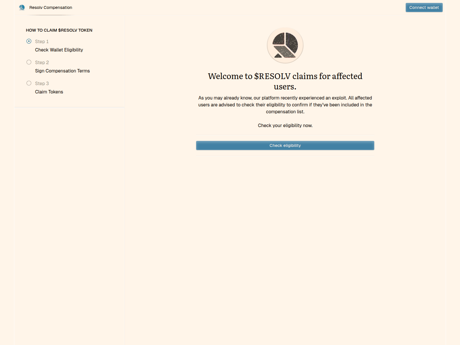 Screenshot of claim-compensation-resolv.xyz
