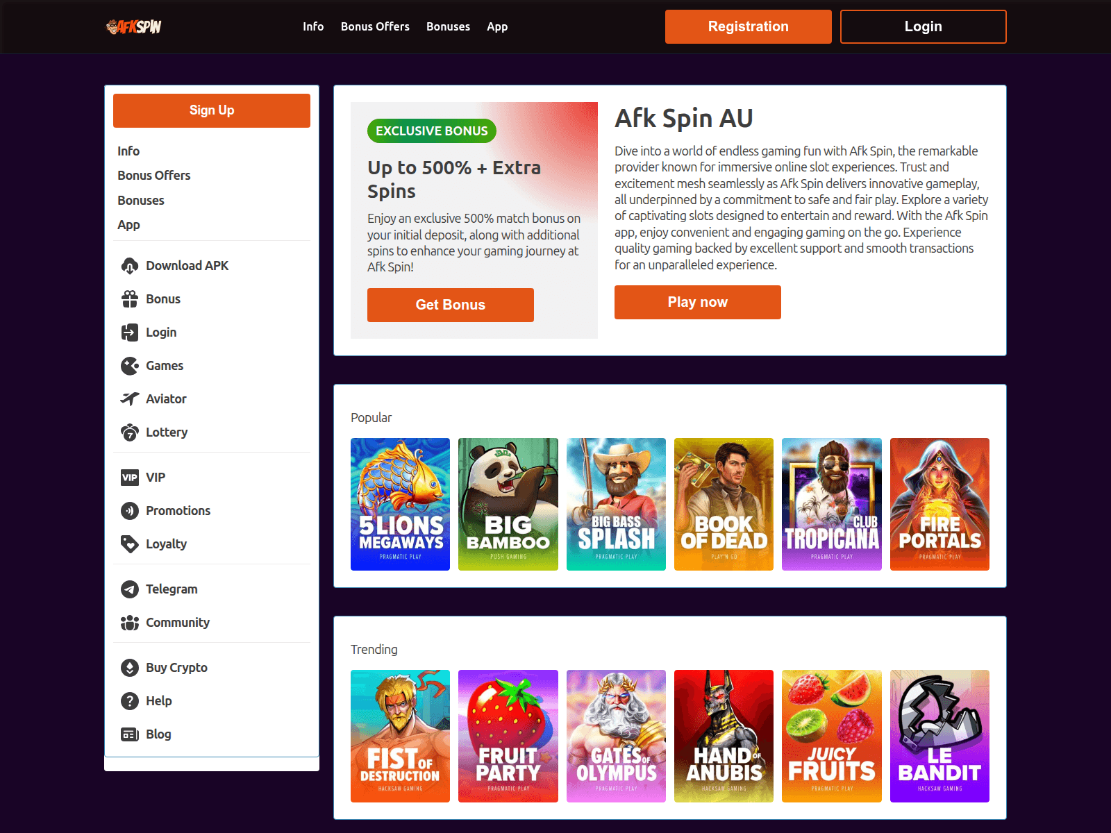 Screenshot of afkspinau.com