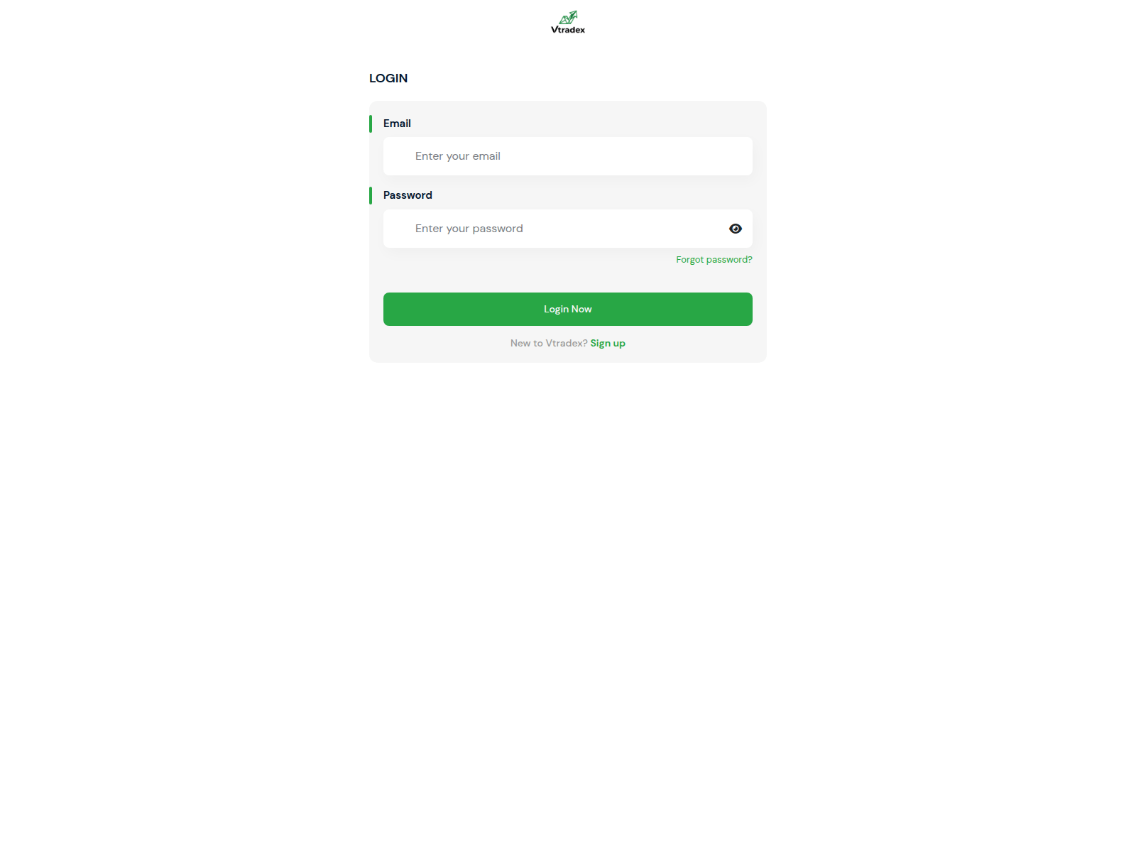 Screenshot of vtradexglobal.com