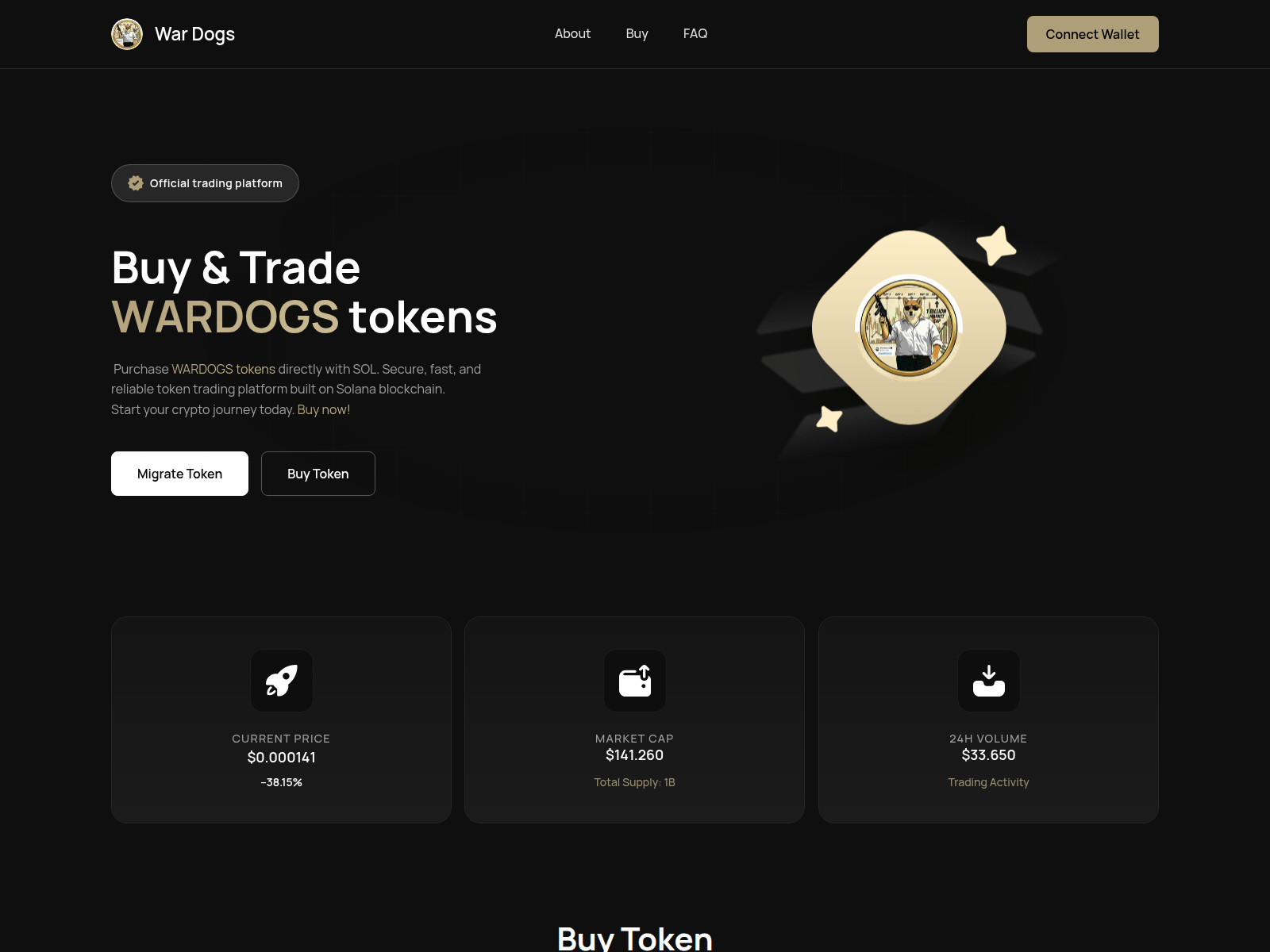 Screenshot of wardogscoinmigrate.xyz