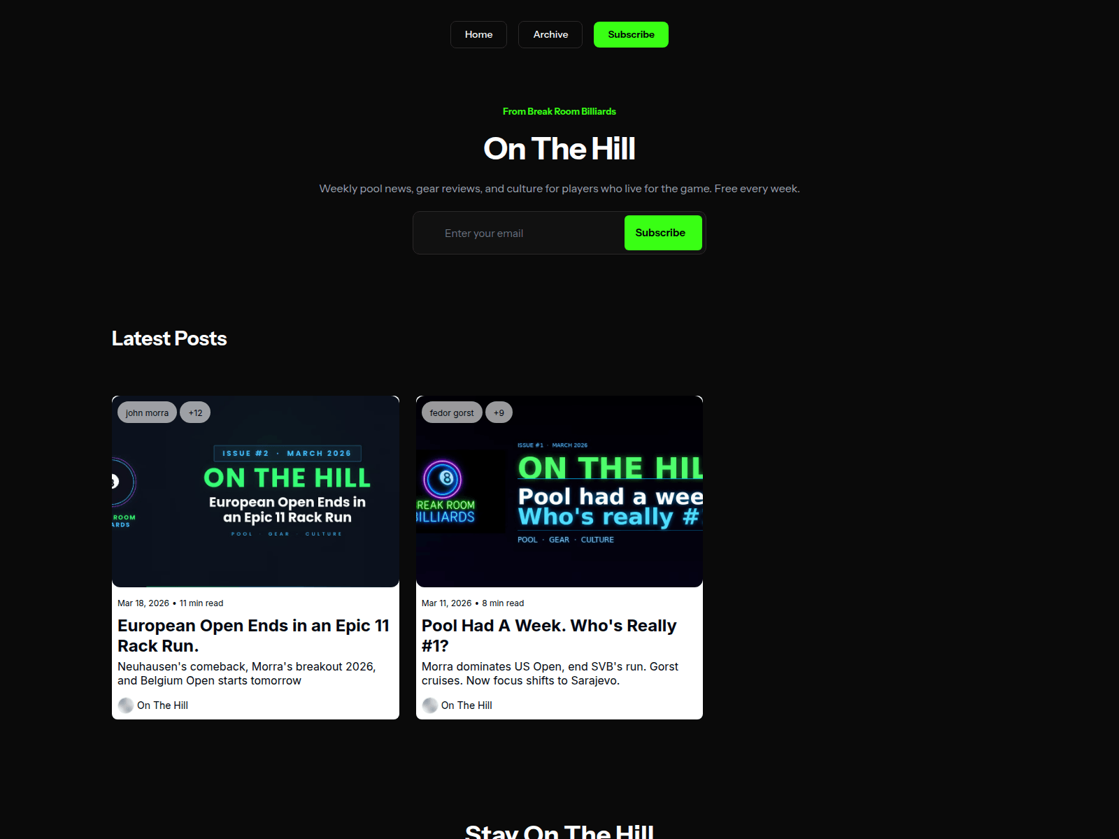 Screenshot of onthehill.news
