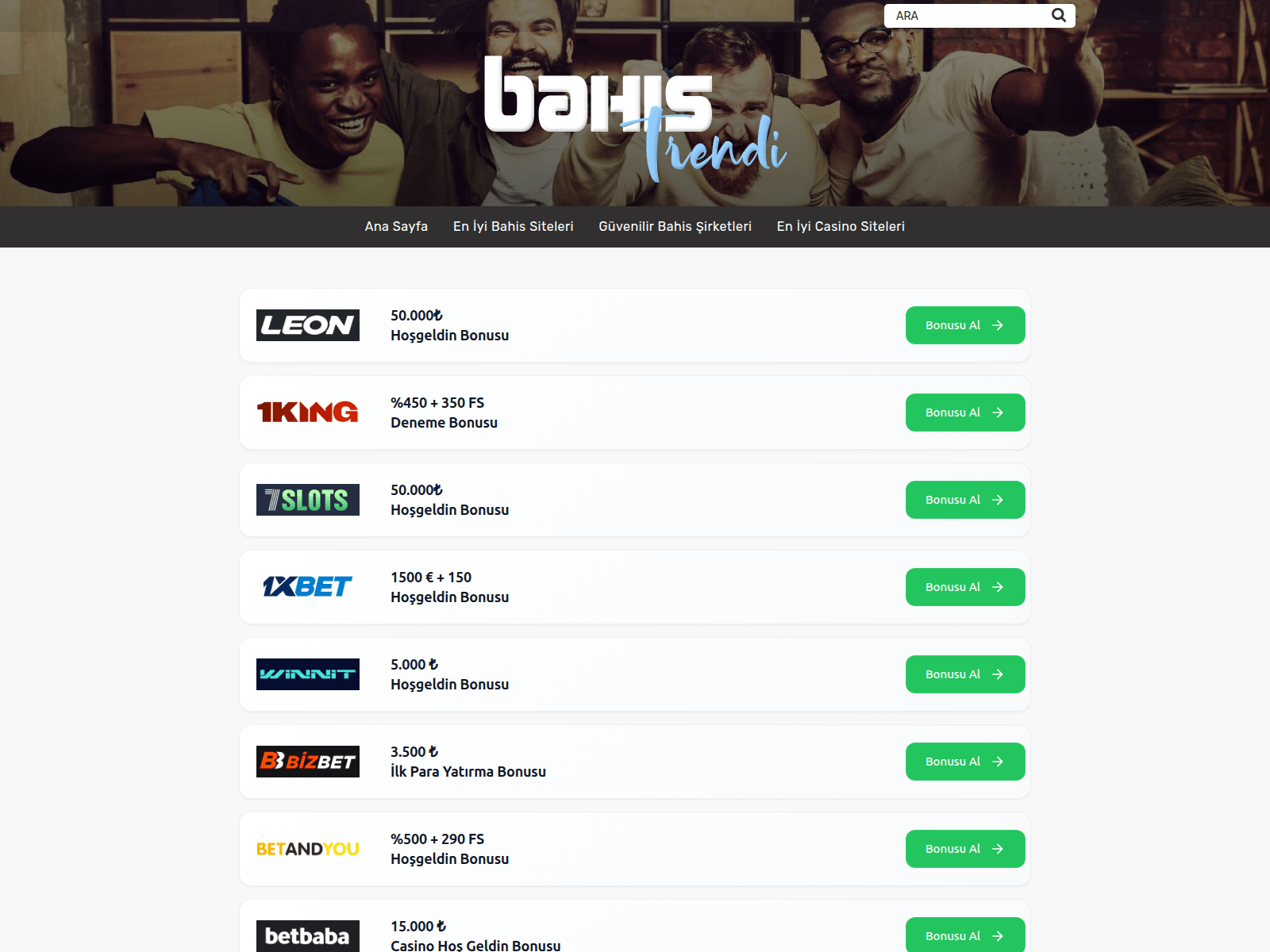 Screenshot of bahistrendi.com