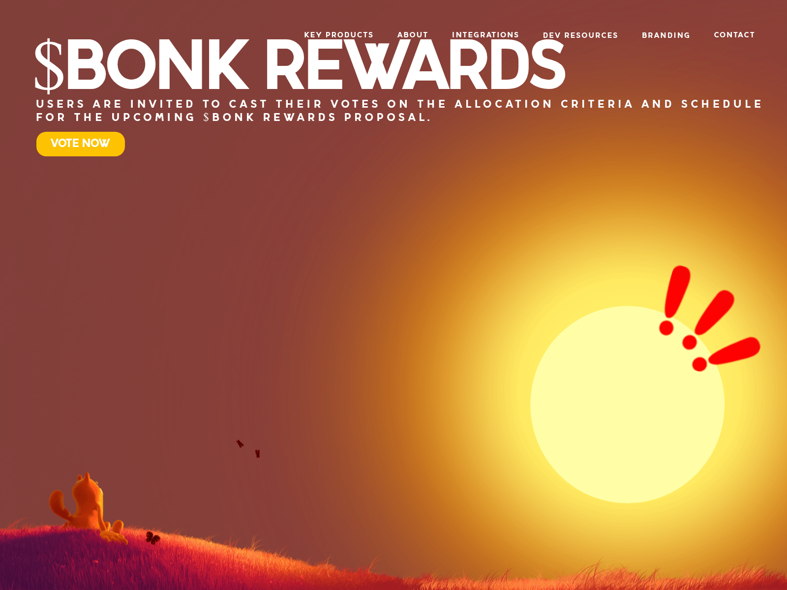 Screenshot of votes-bonkcoin.com