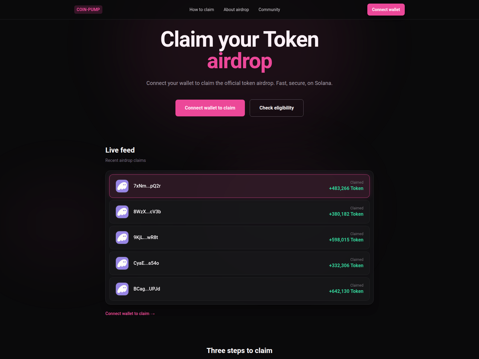 Screenshot of coin-pump.top