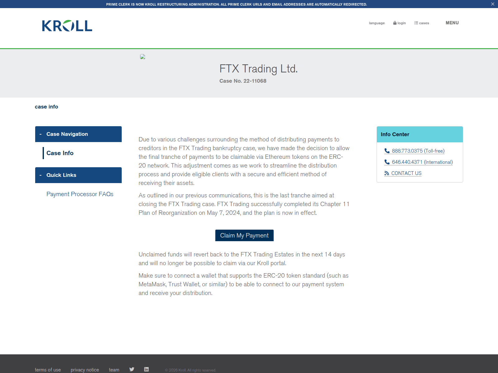 Screenshot of ftx.case-debtors.com