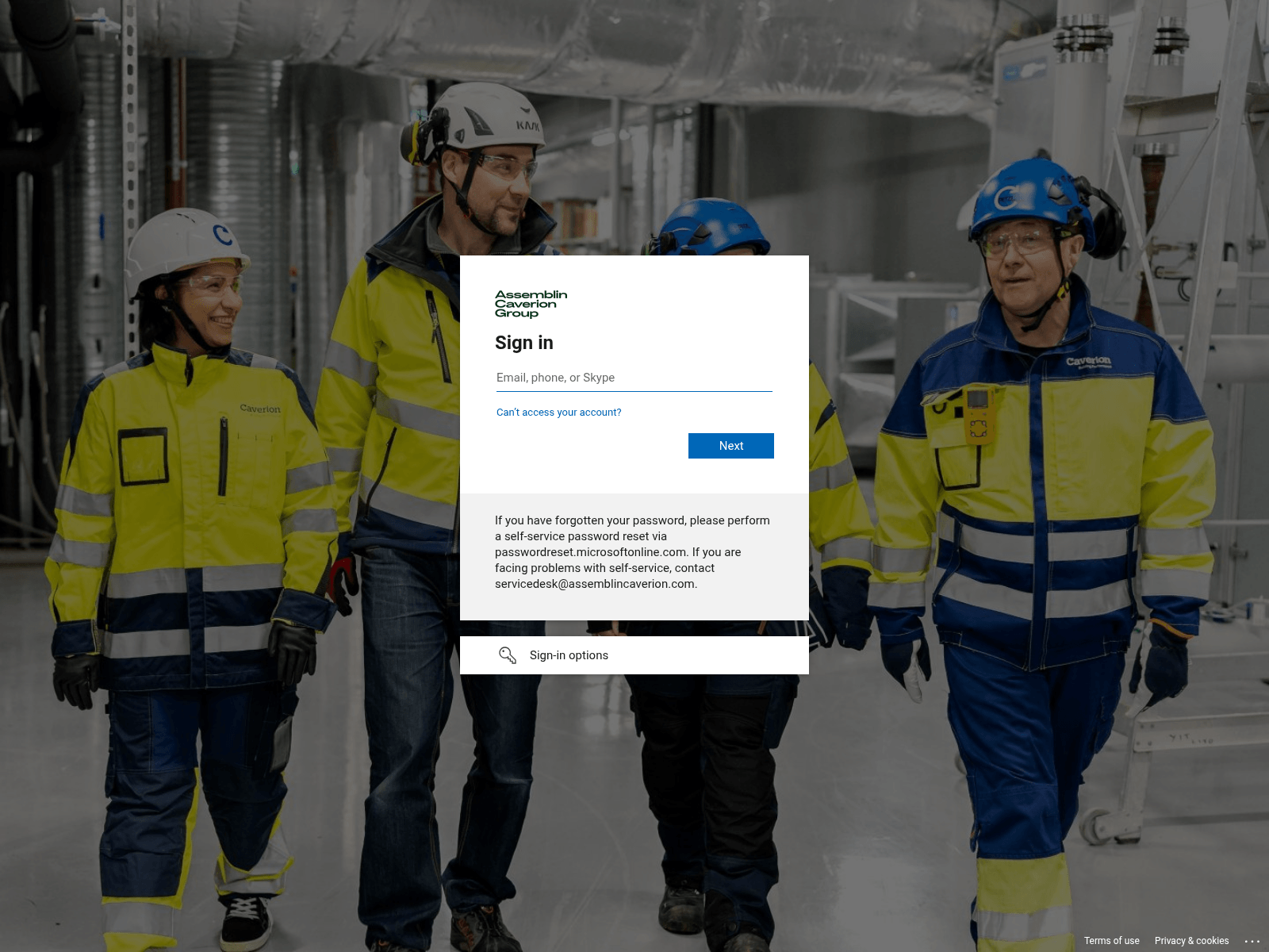 Screenshot of prep-caverion-web-com.solitaonline.fi