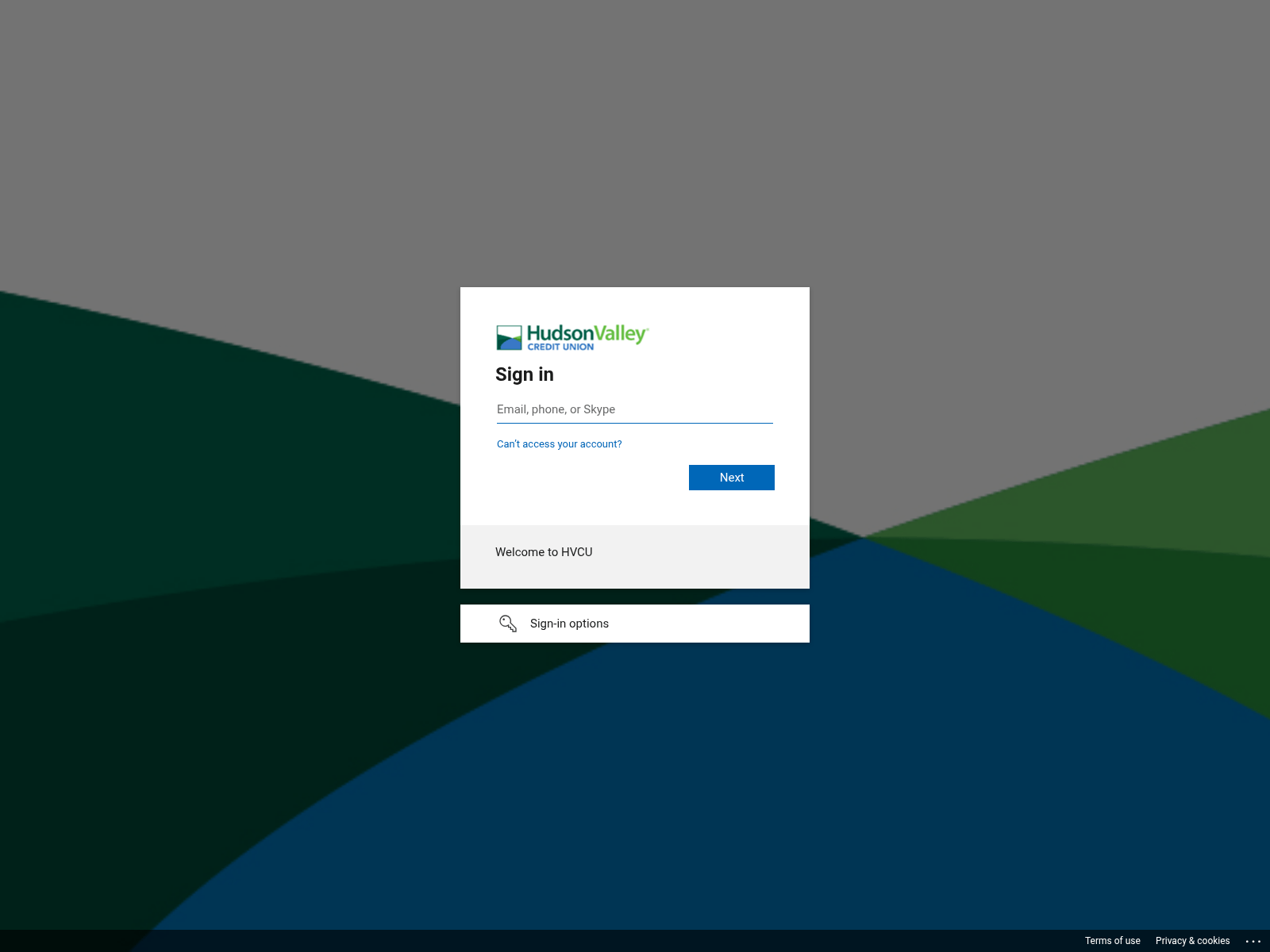 Screenshot of hvfcu.bwfm.platform.verint.com