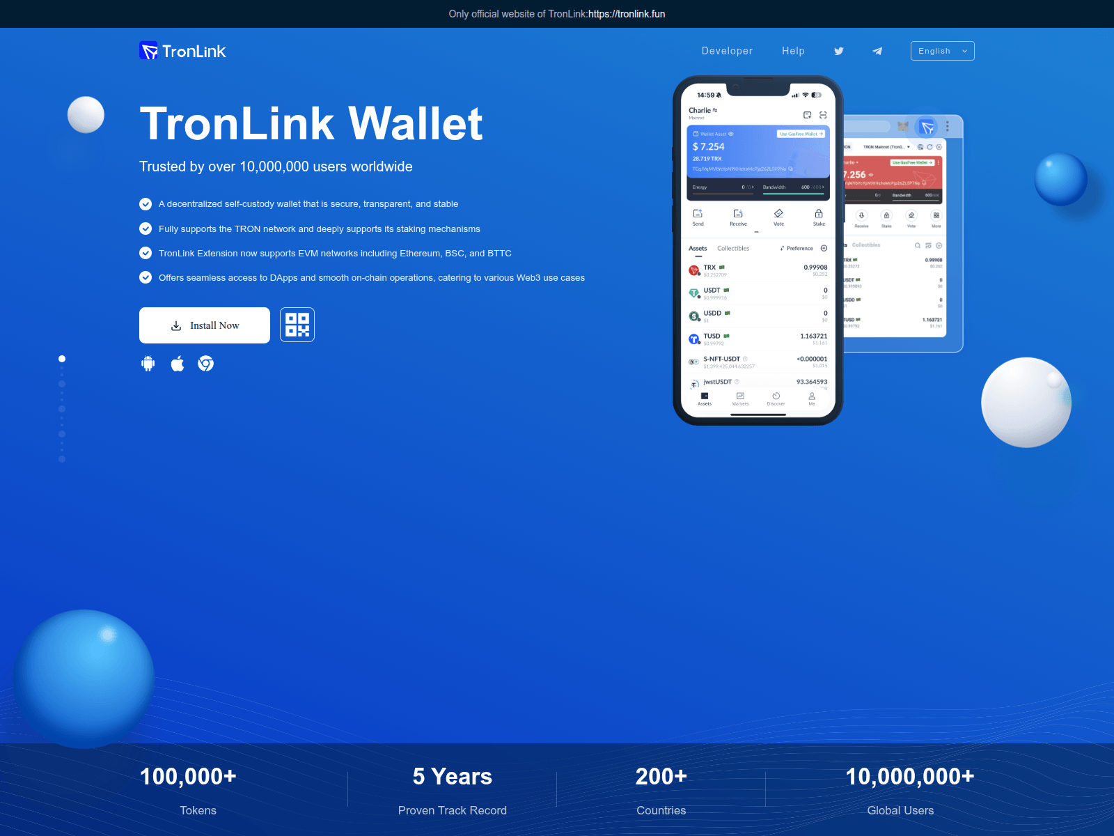 Screenshot of tronlink.fun