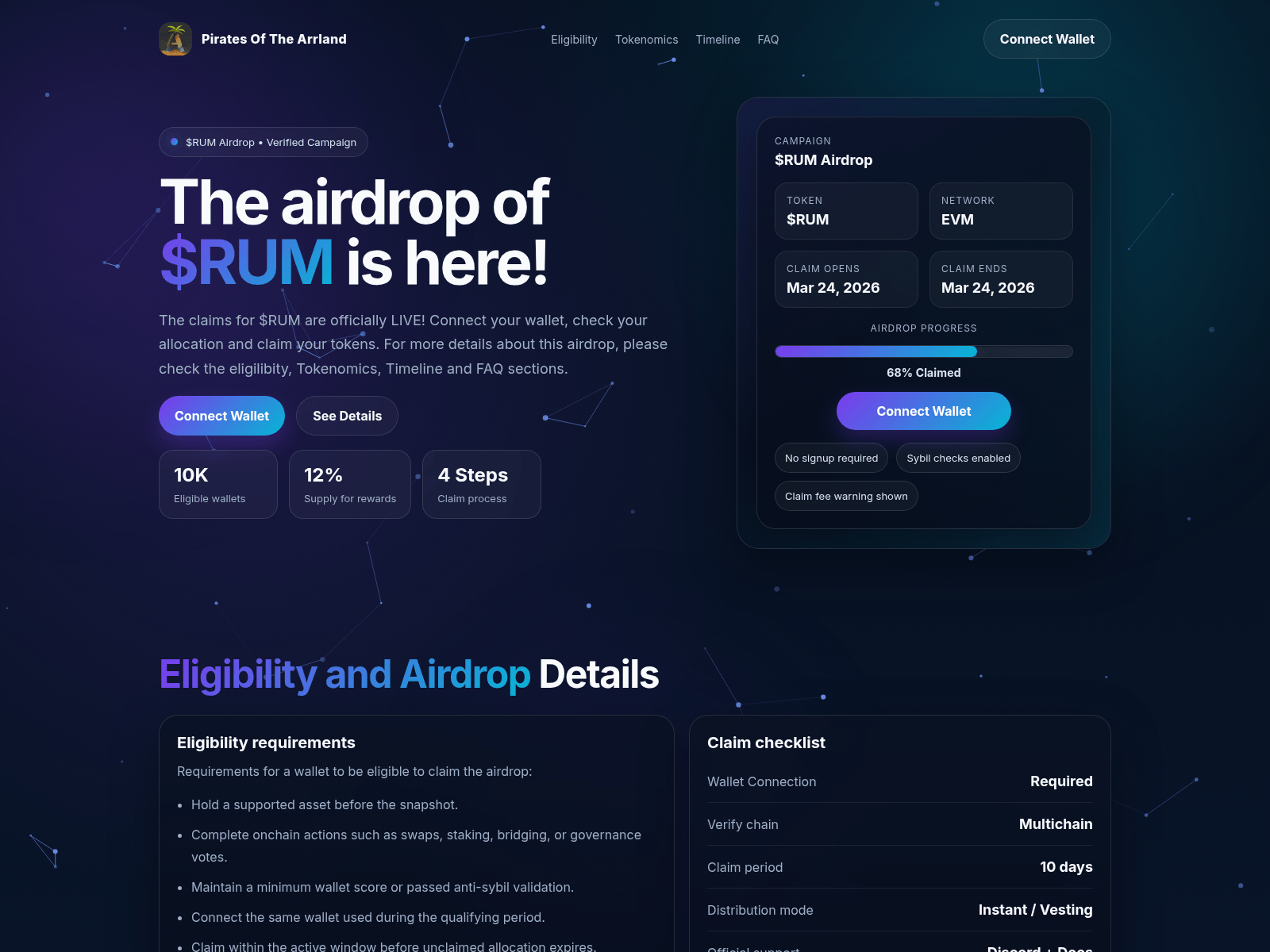 Screenshot of arrland.live