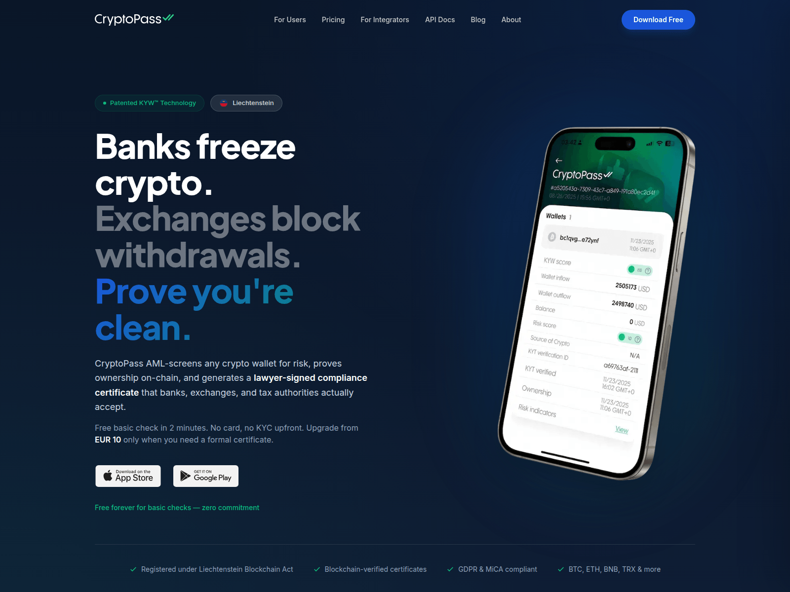 Screenshot of cryptopass.maxwill.group