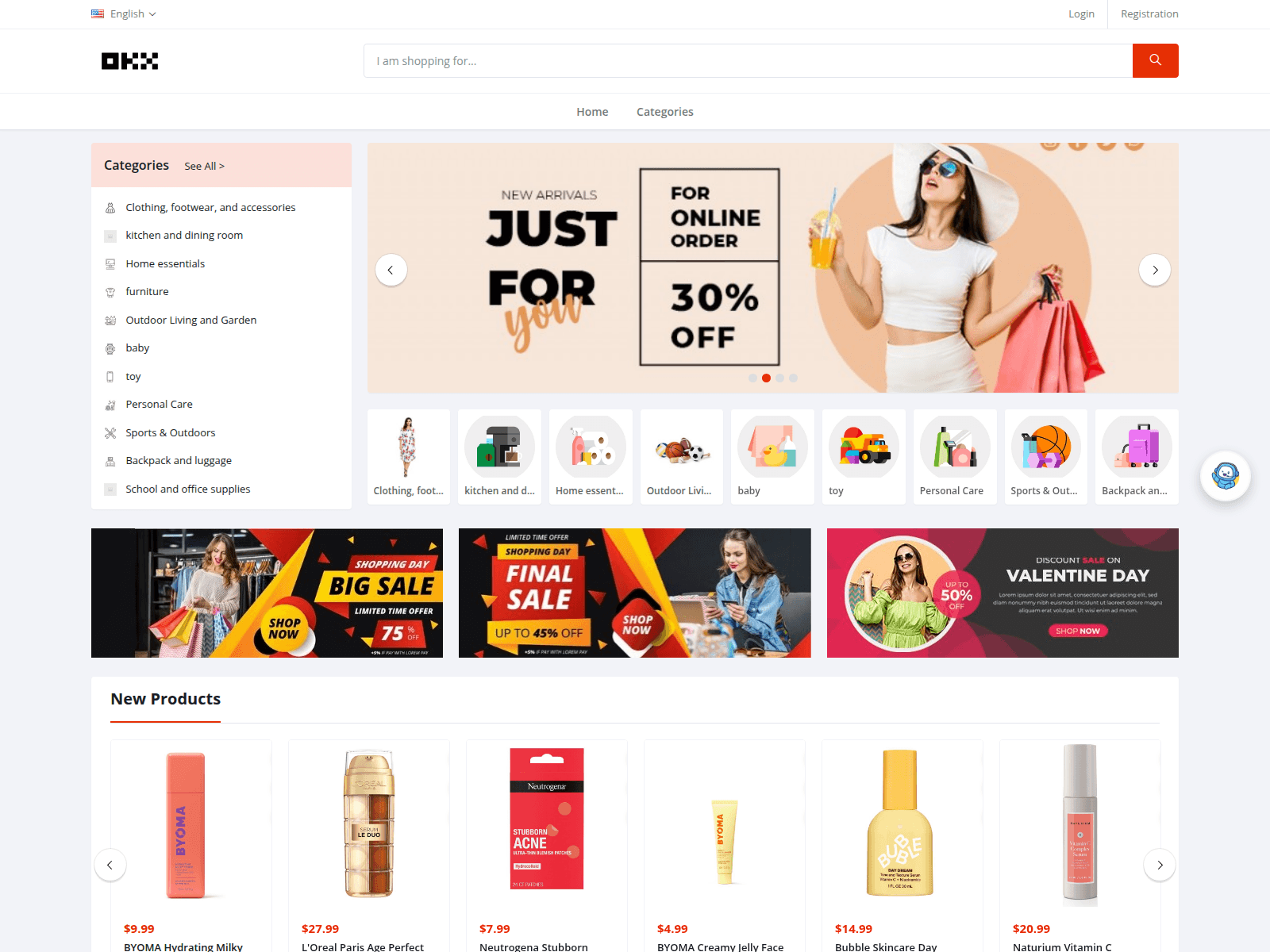 Screenshot of shop.okxshop.info