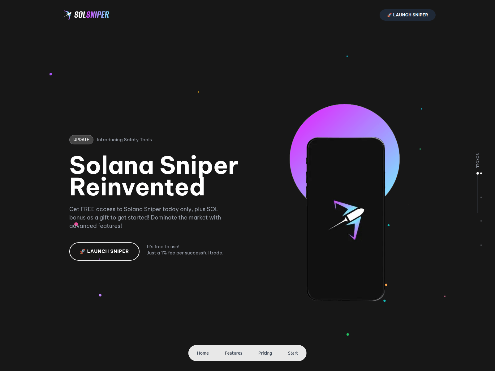 Screenshot of solanasniper.app