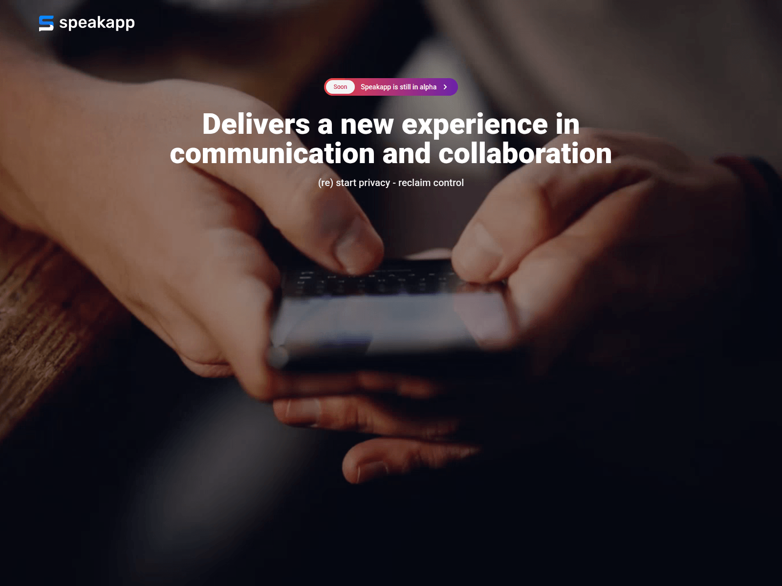 Screenshot of speakapp.me