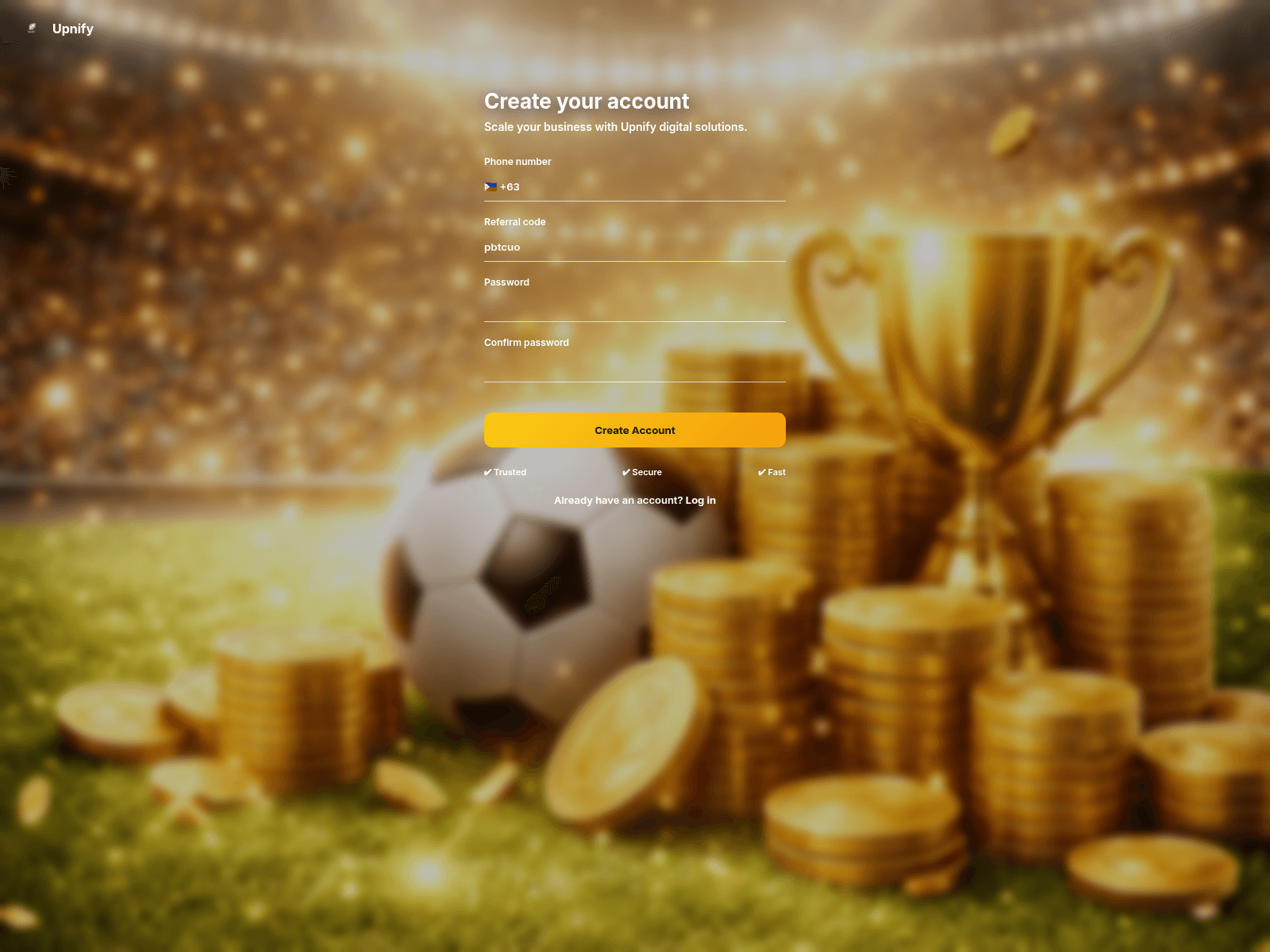Screenshot of upnify.live