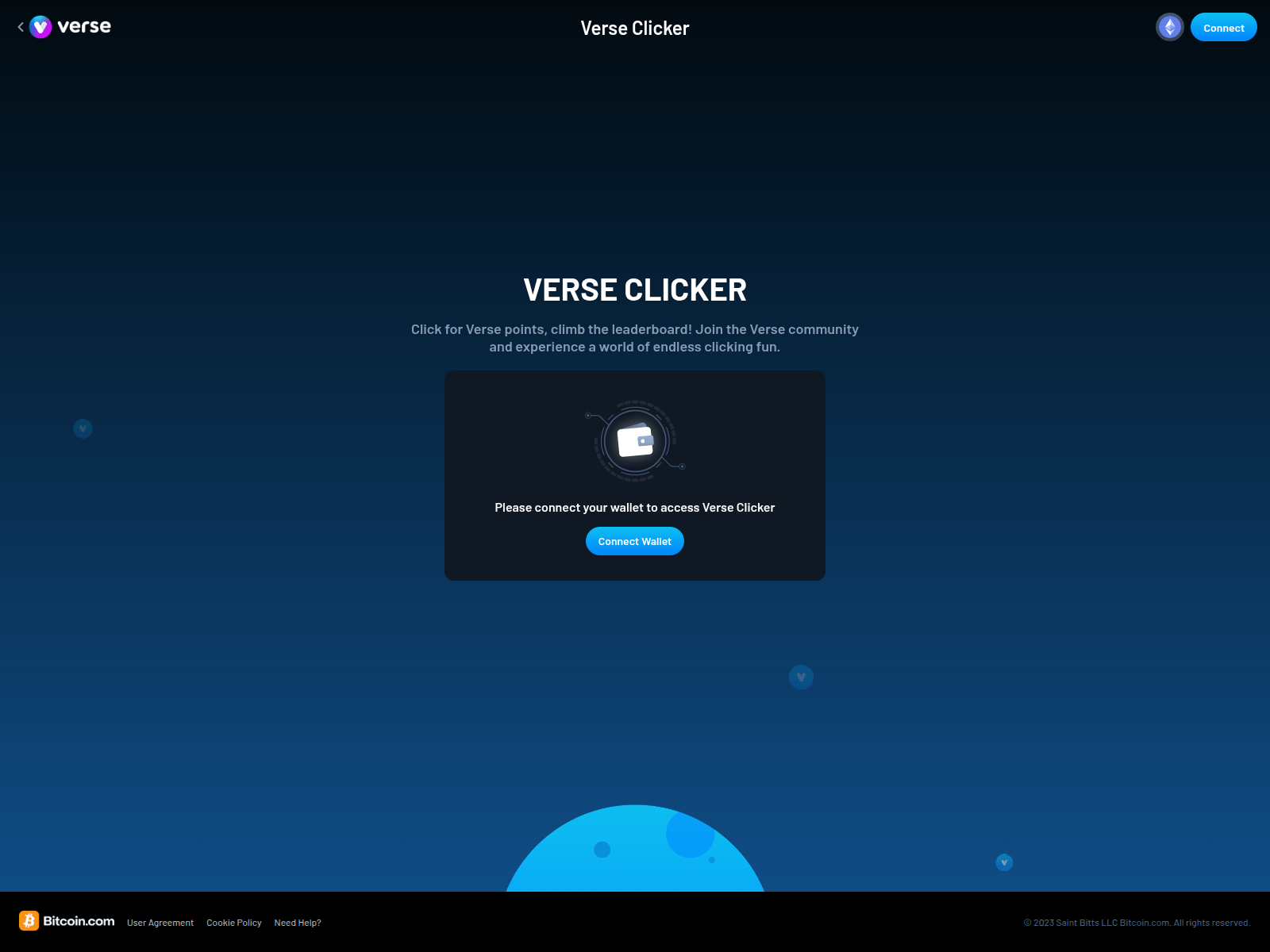Screenshot of clicker-verse-bitcoin-com.pages.dev