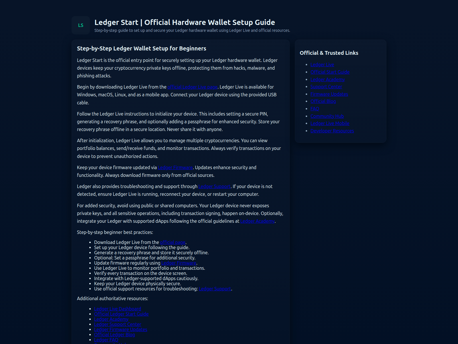 Screenshot of leedger-star-io.pages.dev
