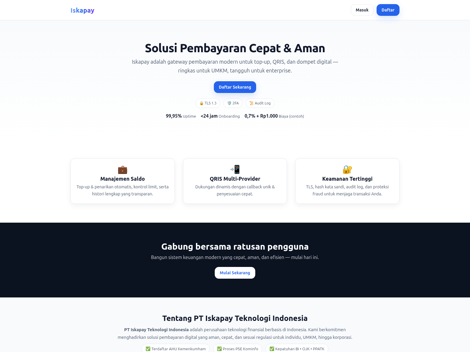 Screenshot of iskapay.com