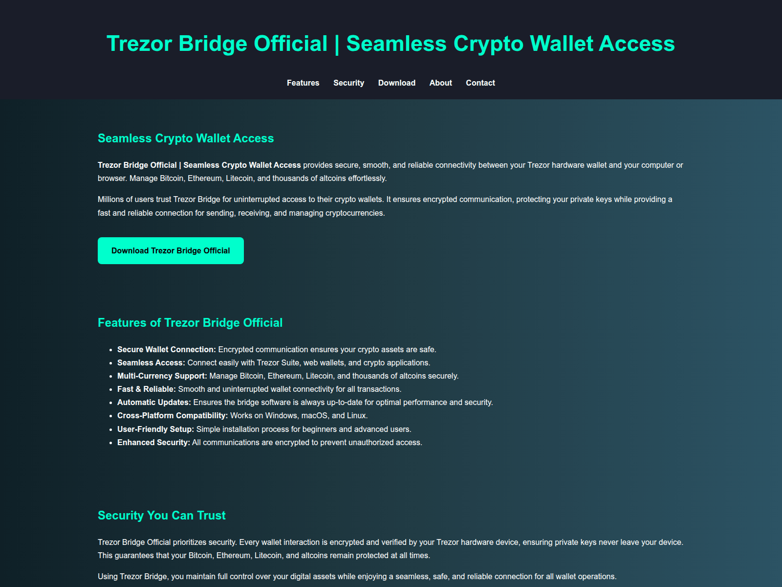 Screenshot of trej-er-bridg.pages.dev
