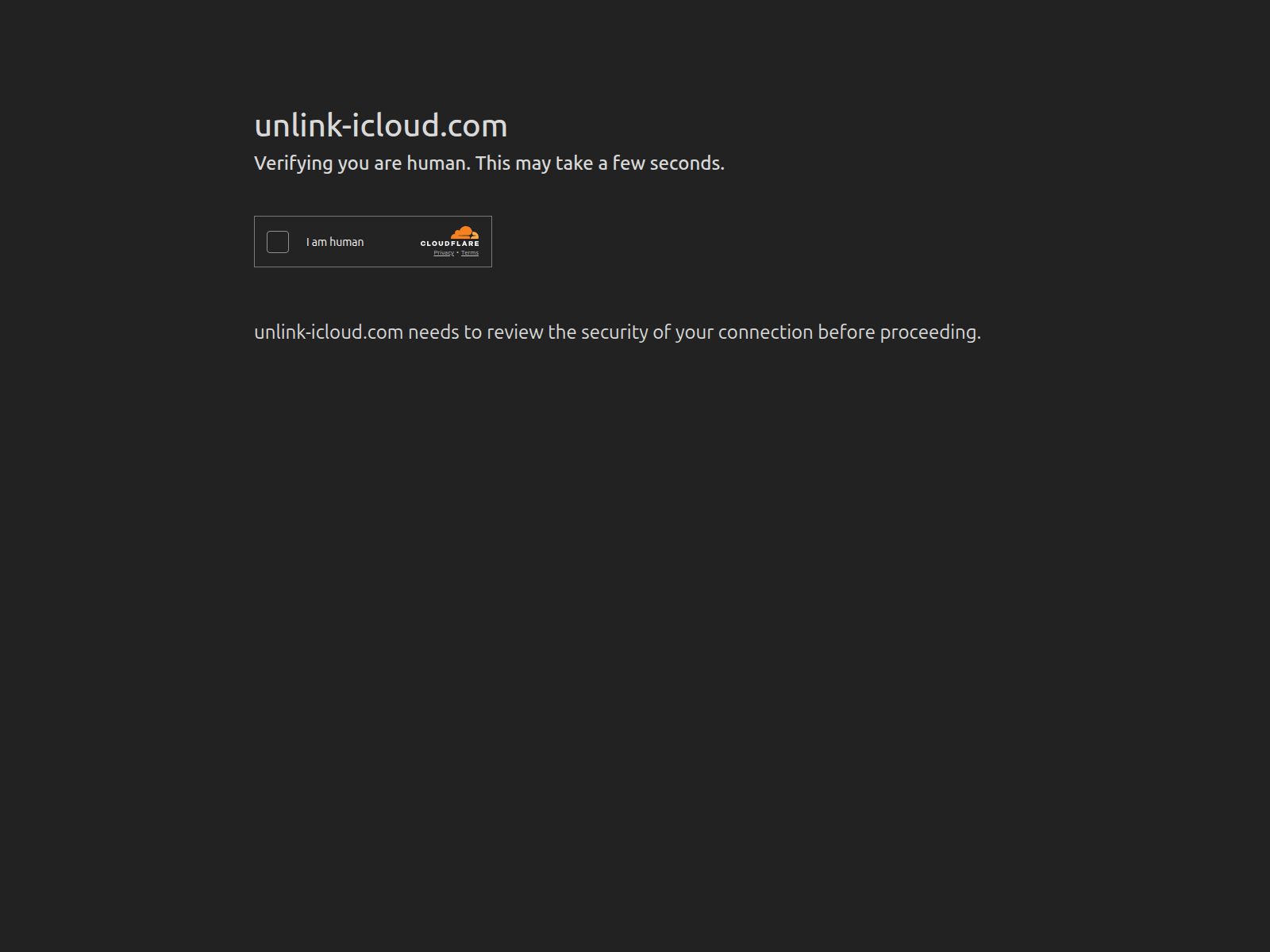 Screenshot of unlink-icloud.com