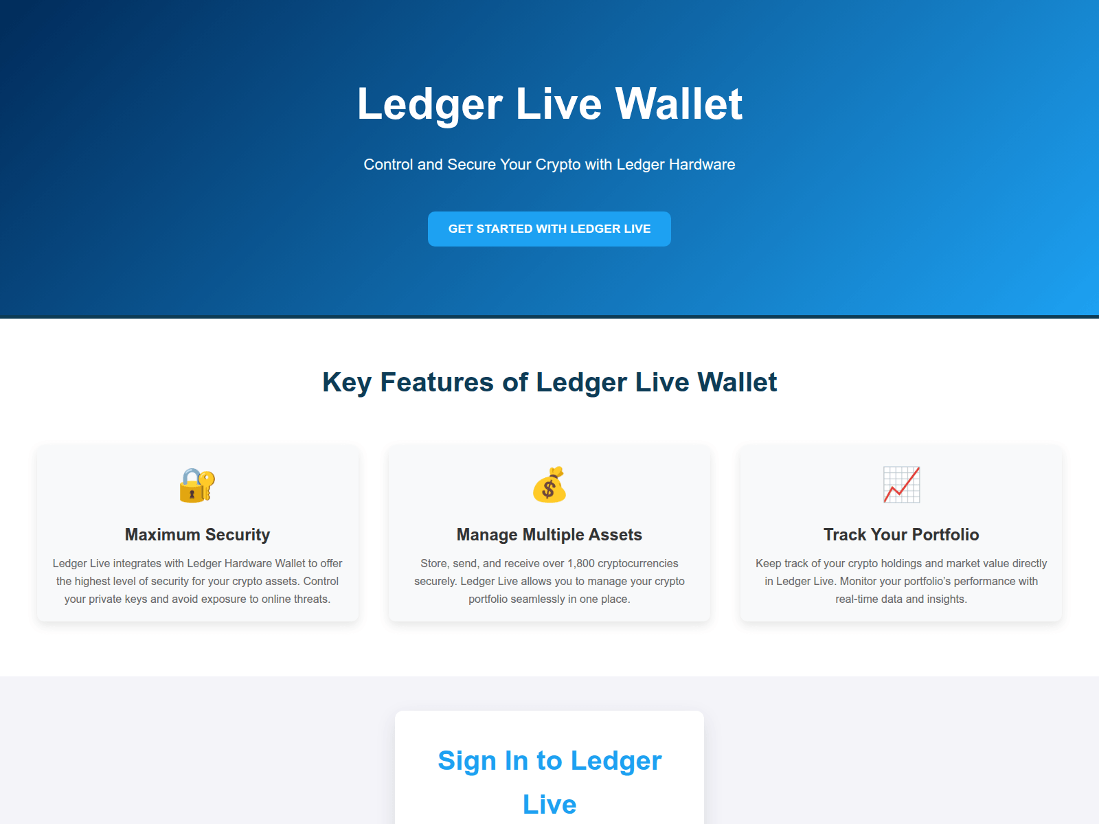 Screenshot of dev-ldgr-live-wllet.pages.dev