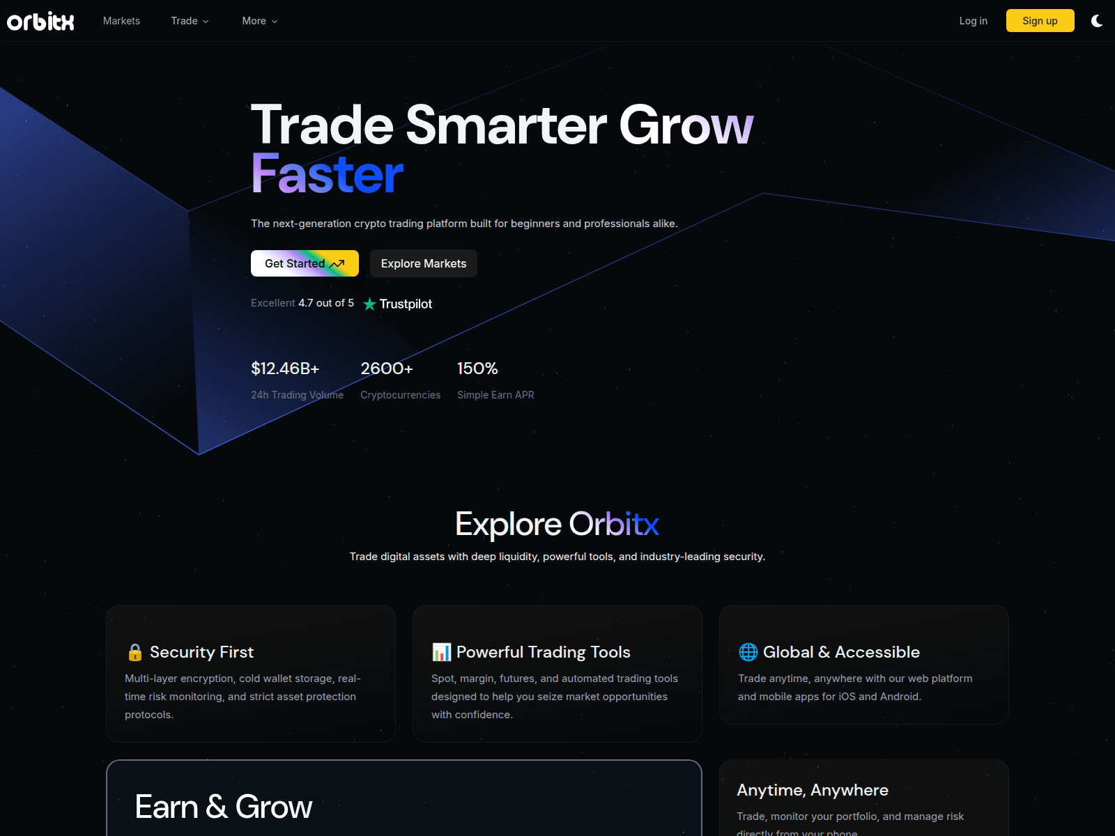 Screenshot of orbitxapp.com