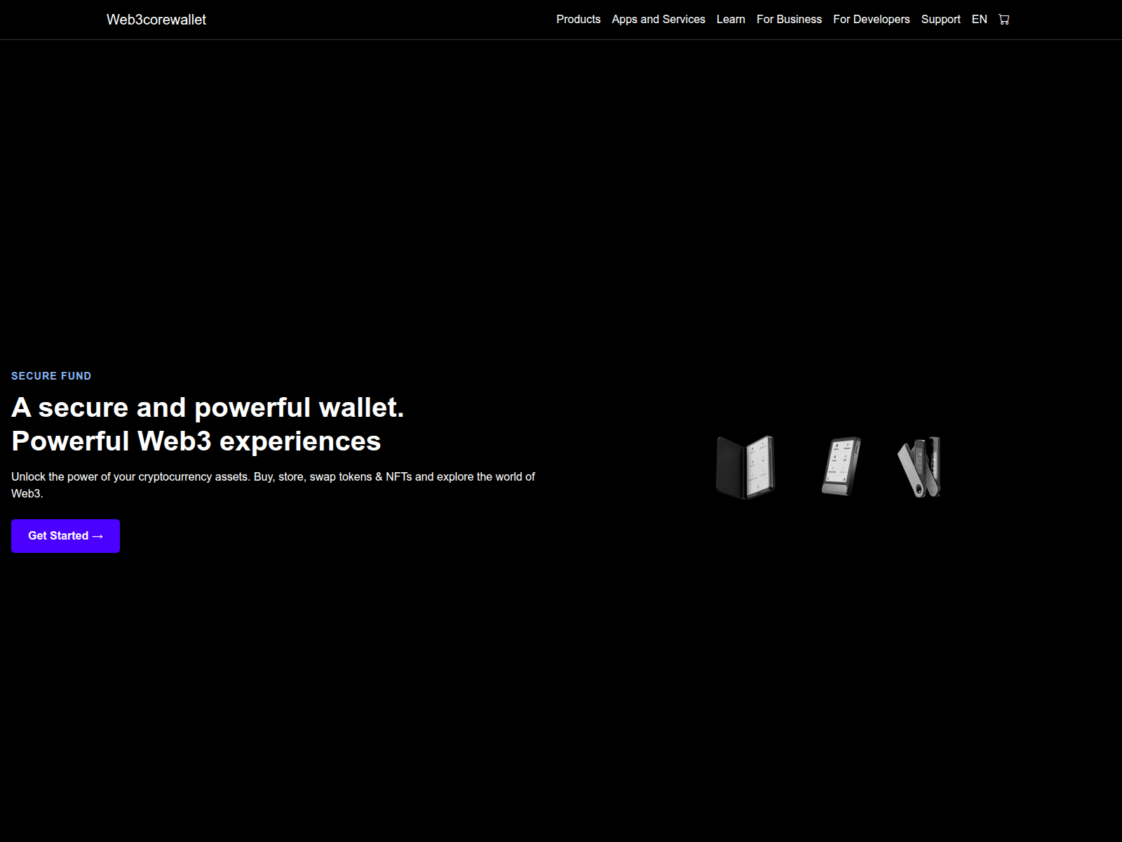 Screenshot of web3corewallet.com
