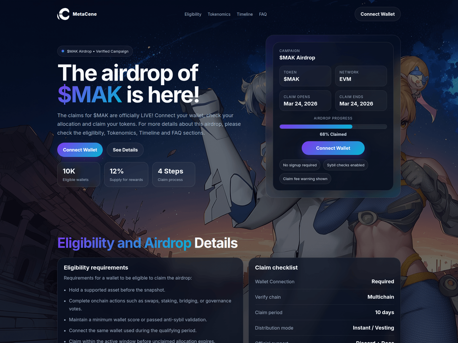 Screenshot of metacene.app