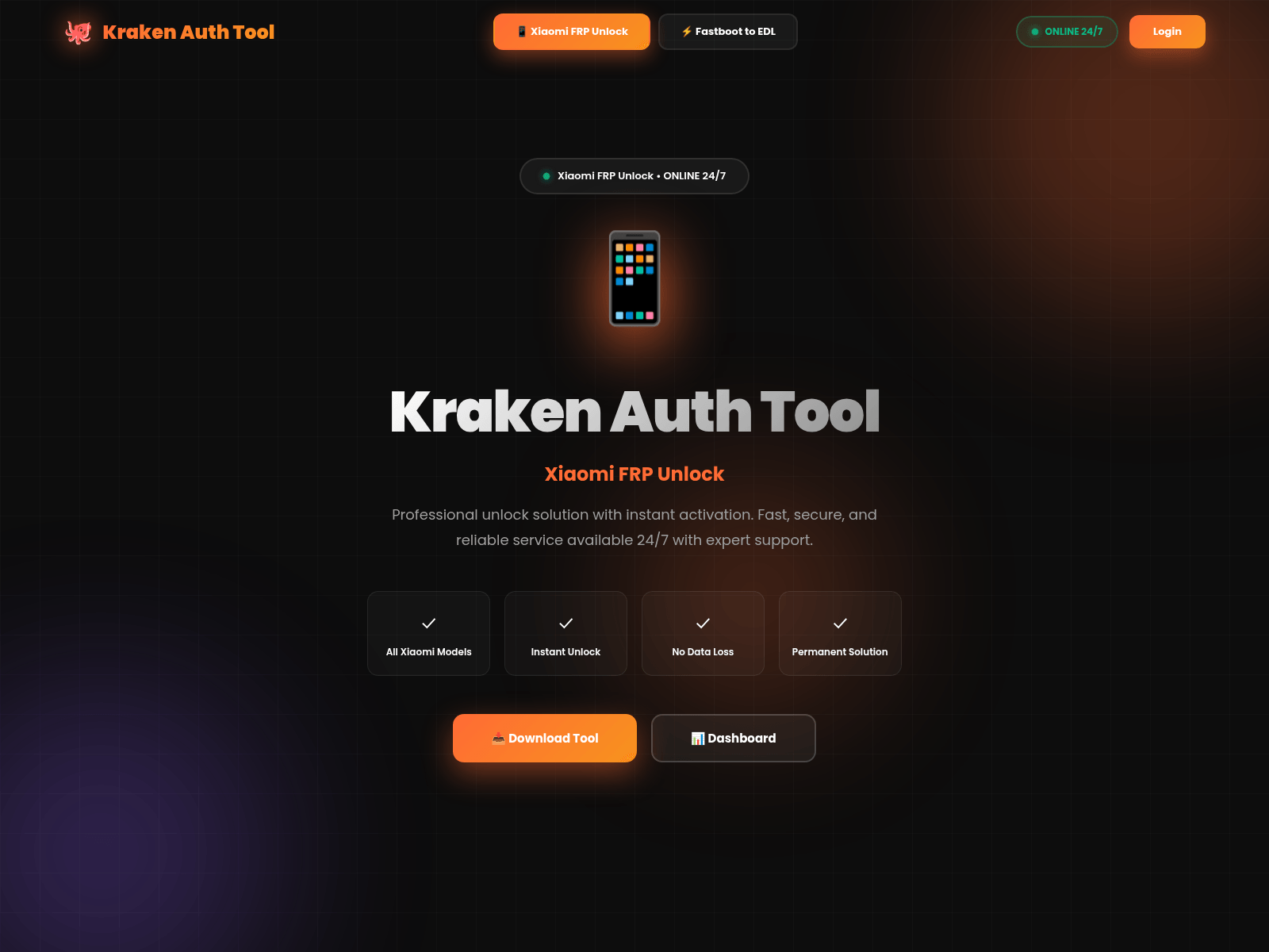 Screenshot of krakenauthtool.org