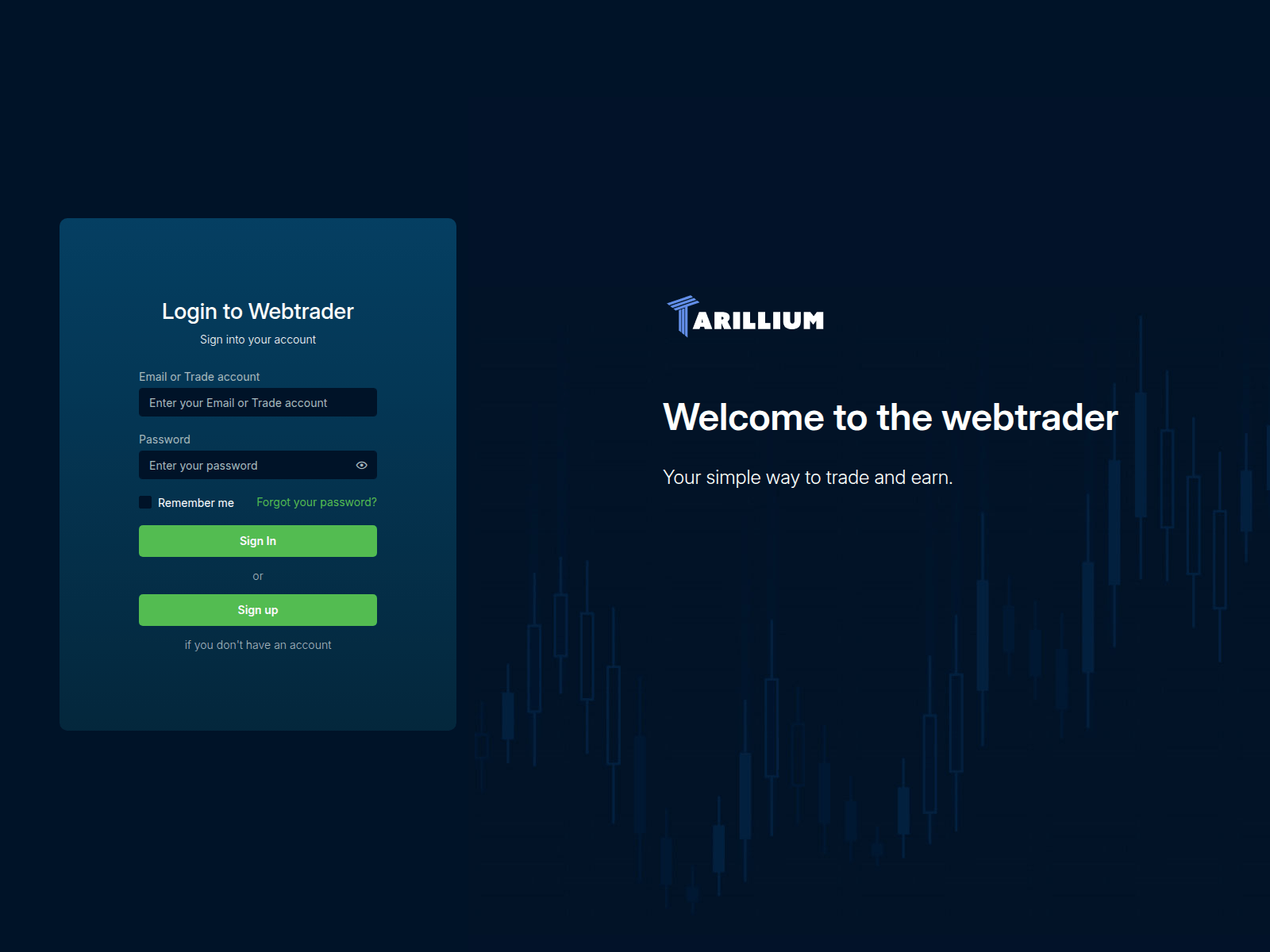 Screenshot of webtrader.glamorsyx-trenls.com