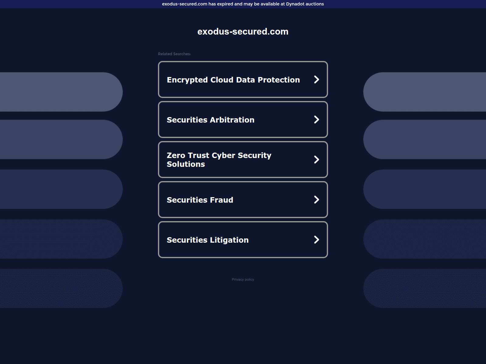 Screenshot of exodus-secured.com