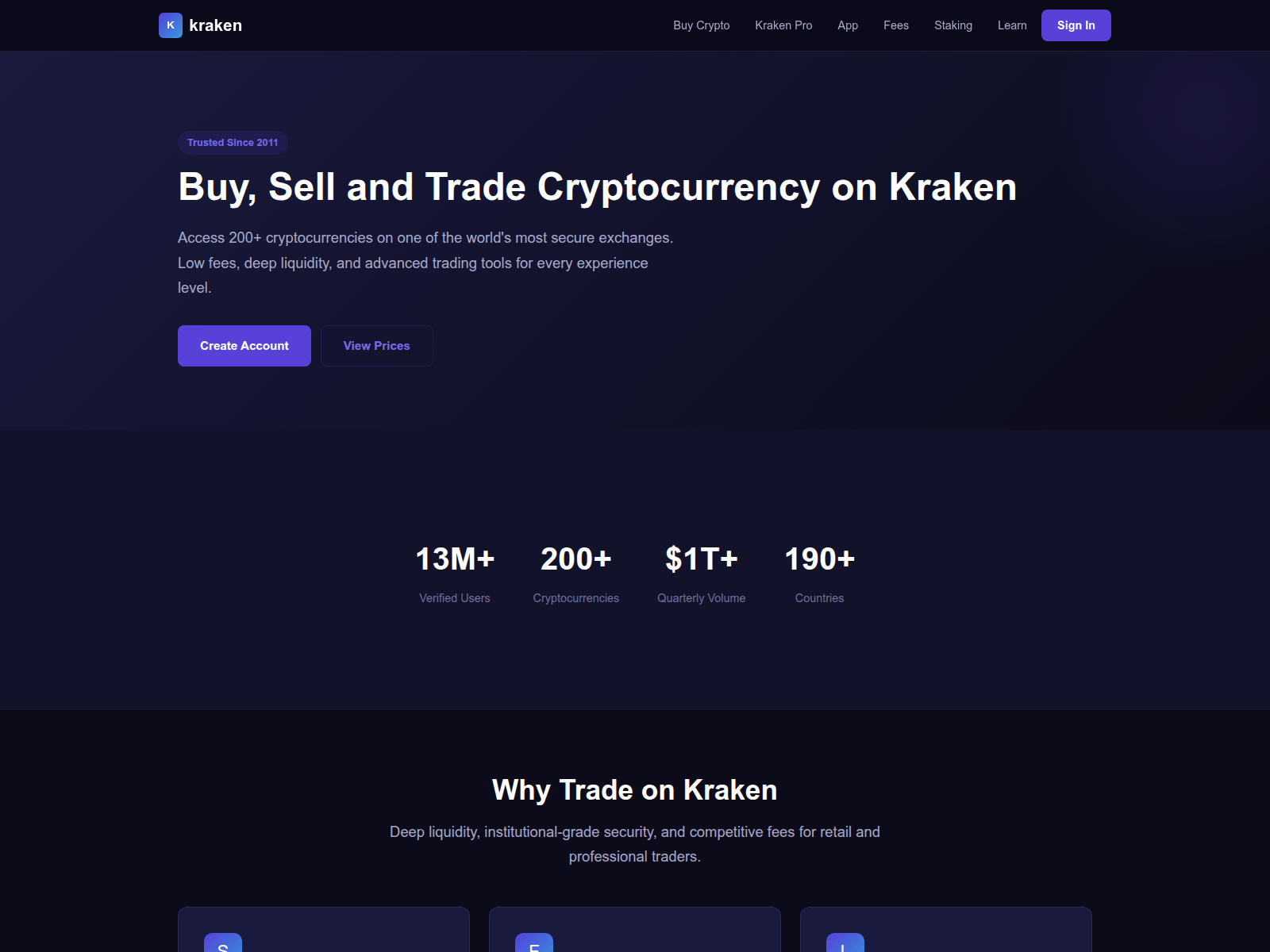 Screenshot of kraken.eu.com