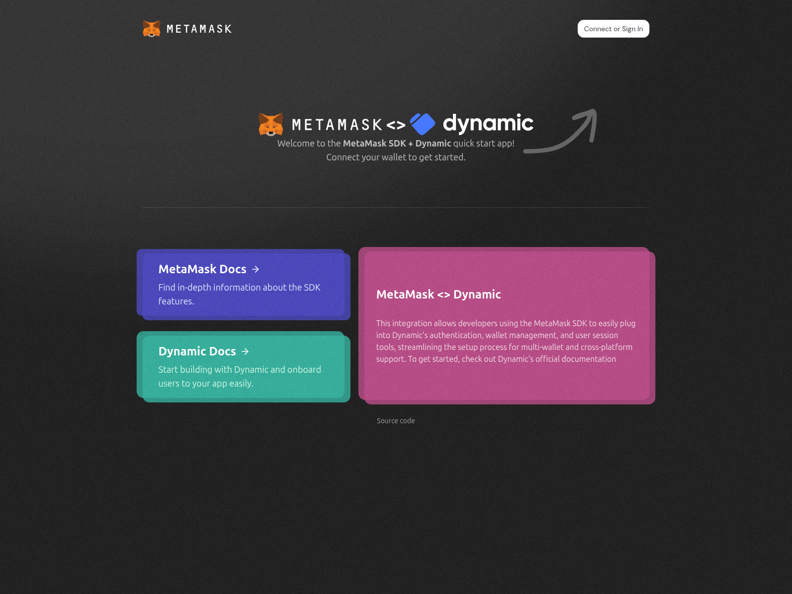 Screenshot of metamask-dynamic-demo.vercel.app