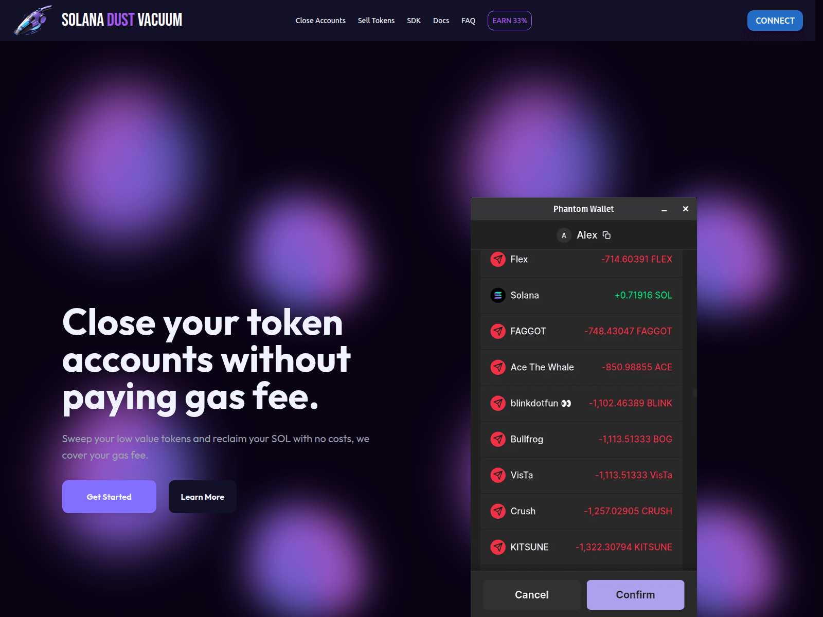 Screenshot of soldustvacuum.app