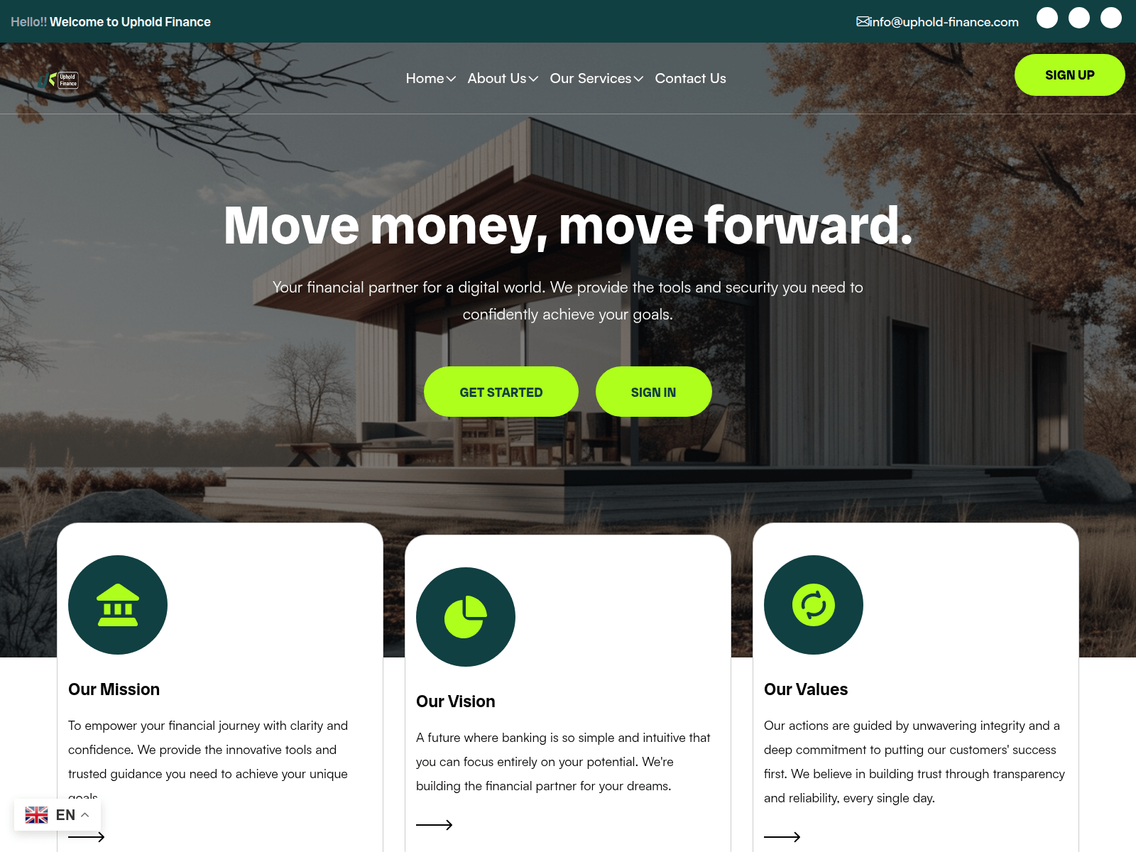 Screenshot of uphold-finance.com