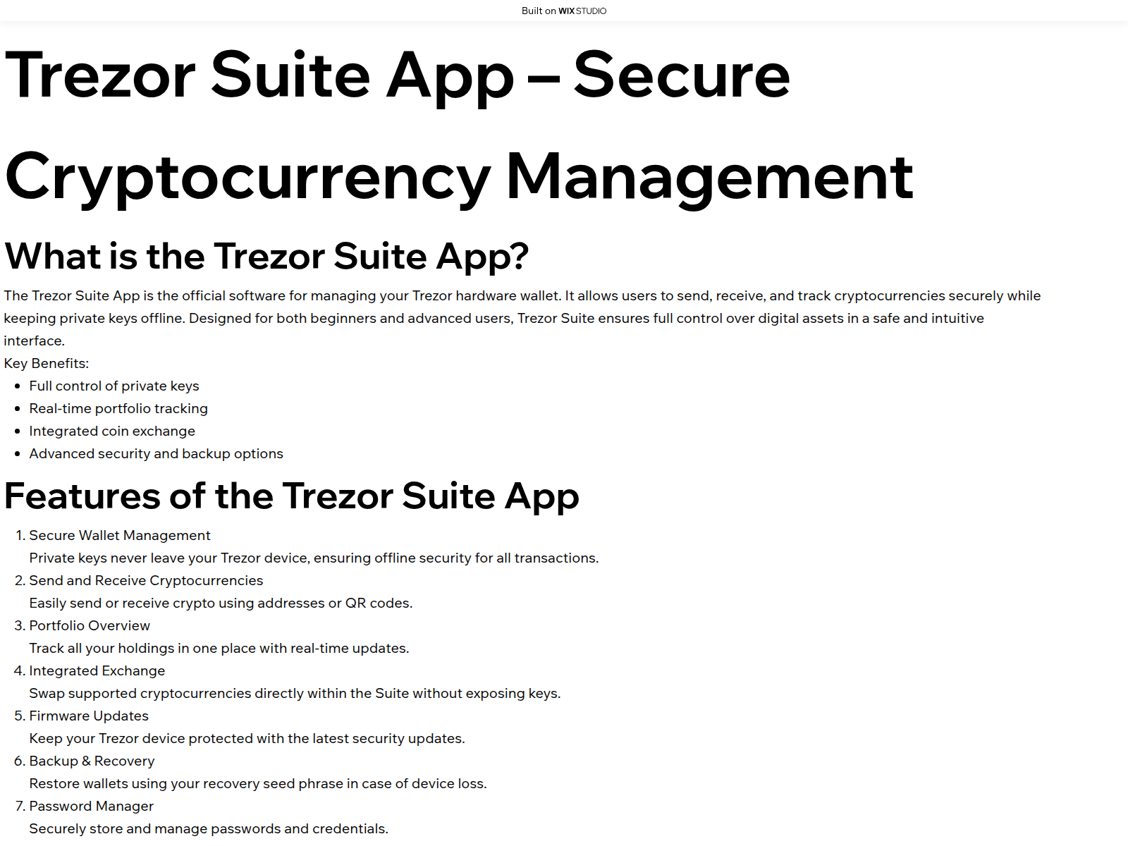 Screenshot of pagesuite.wixstudio.com