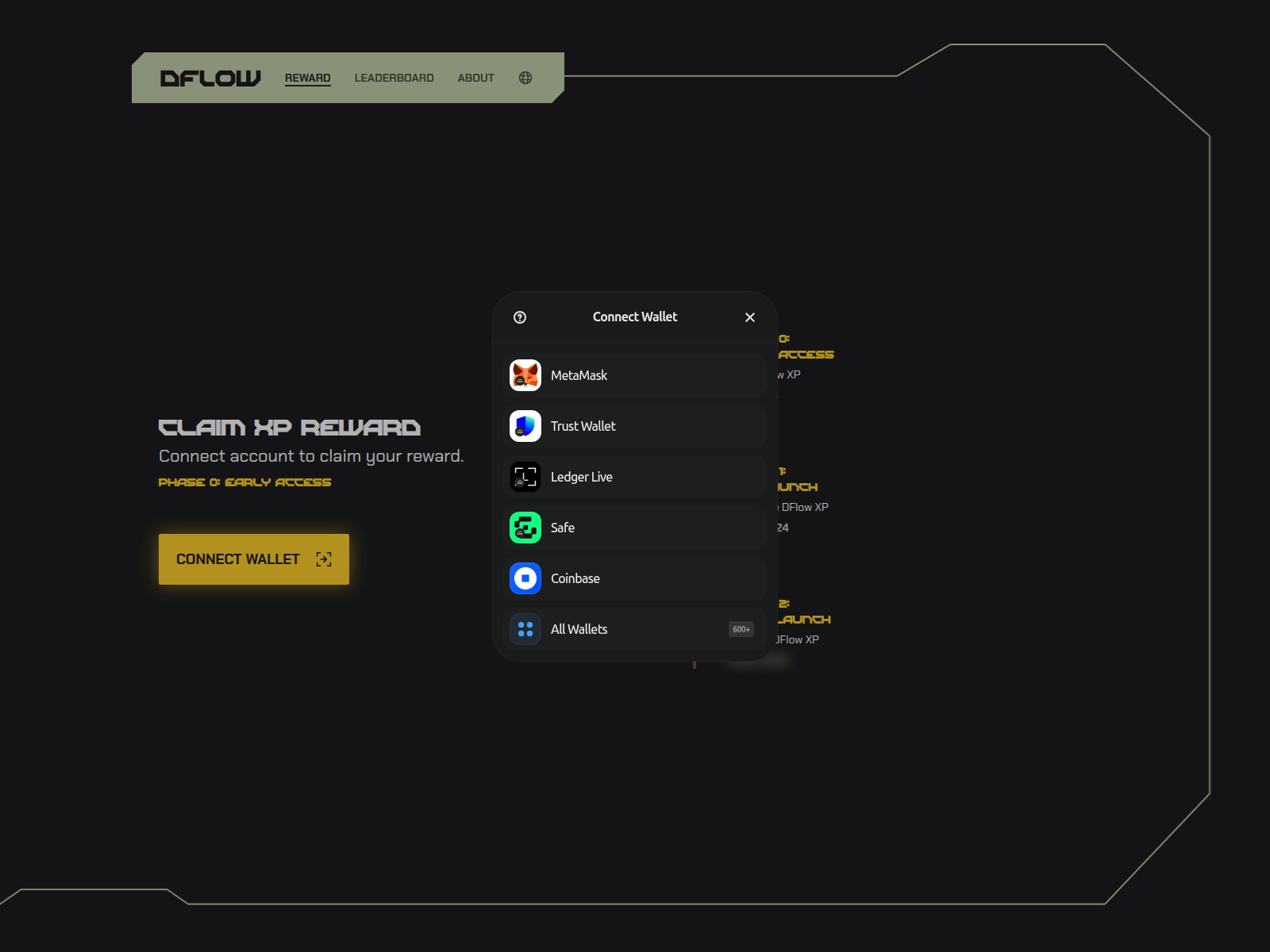 Forensic screenshot of dflow-claims.pages.dev