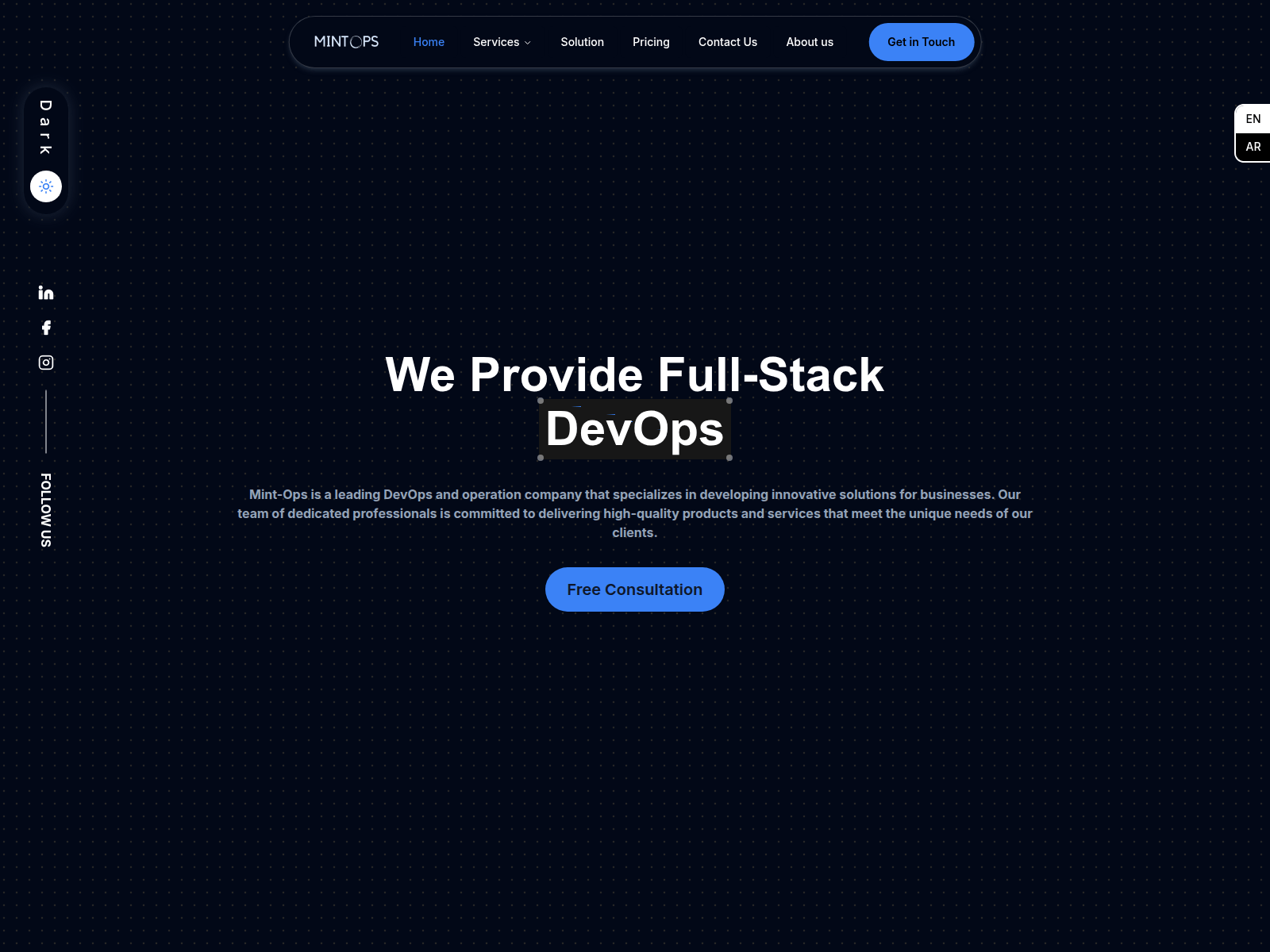 Screenshot of mint-ops.com