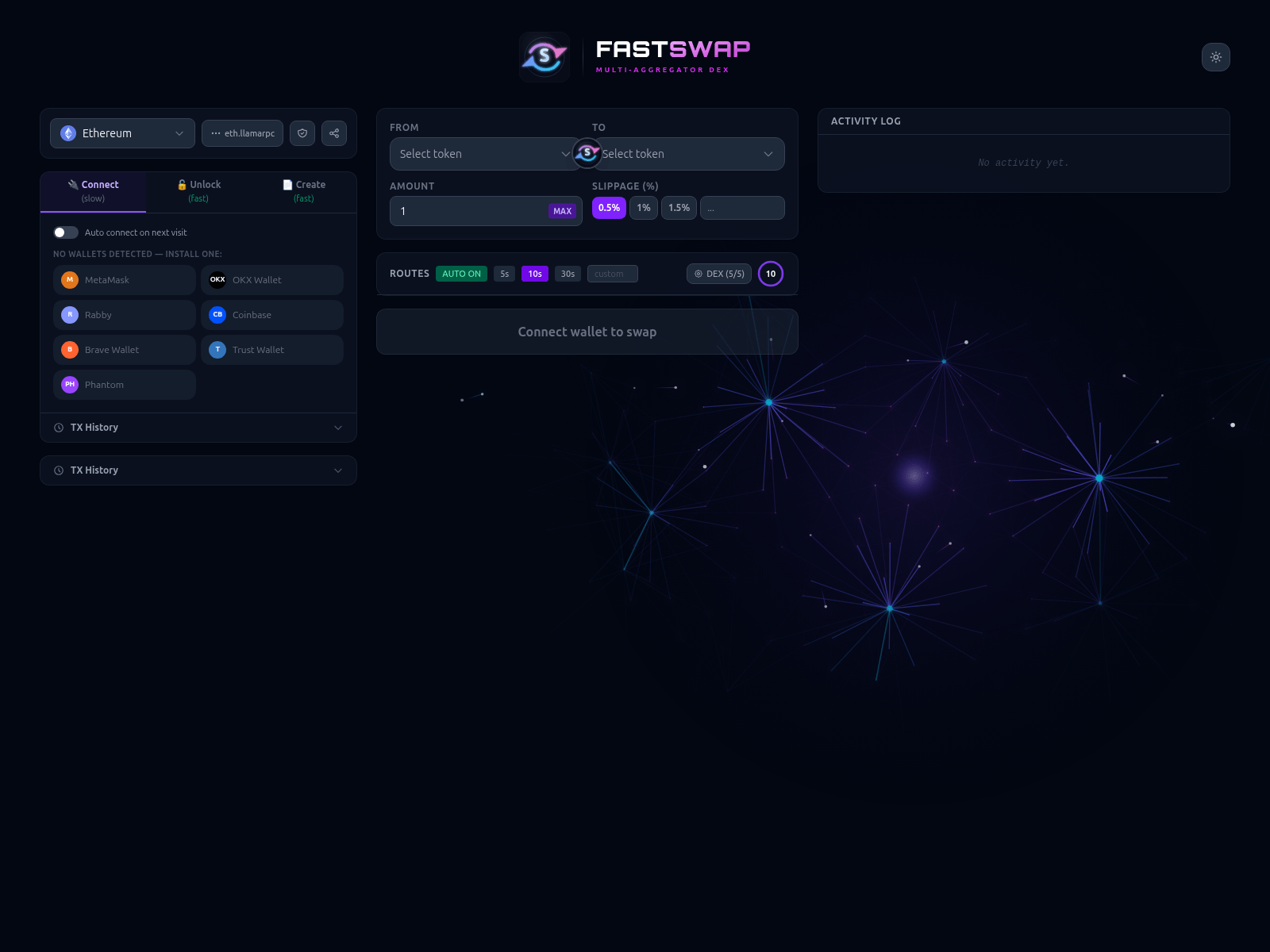 Screenshot of www.fastswapchain.xyz