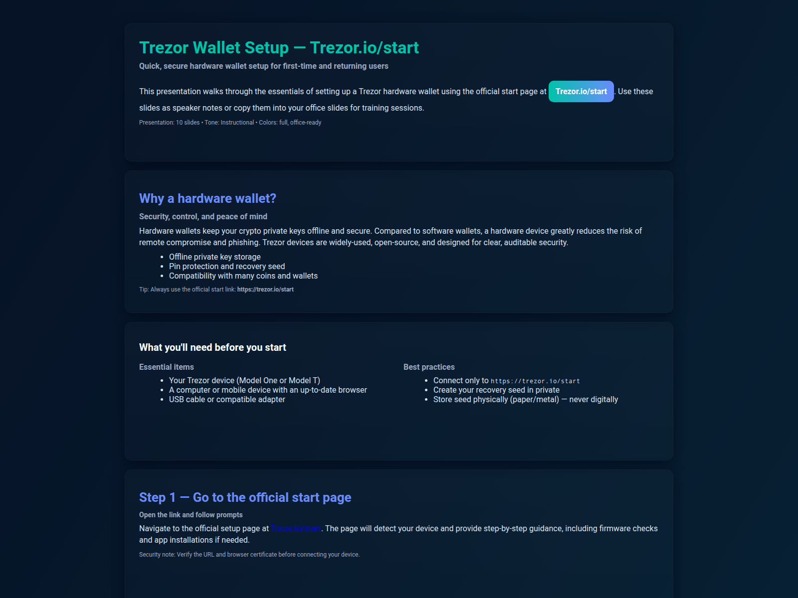 Forensic screenshot of trezerio-start.pages.dev