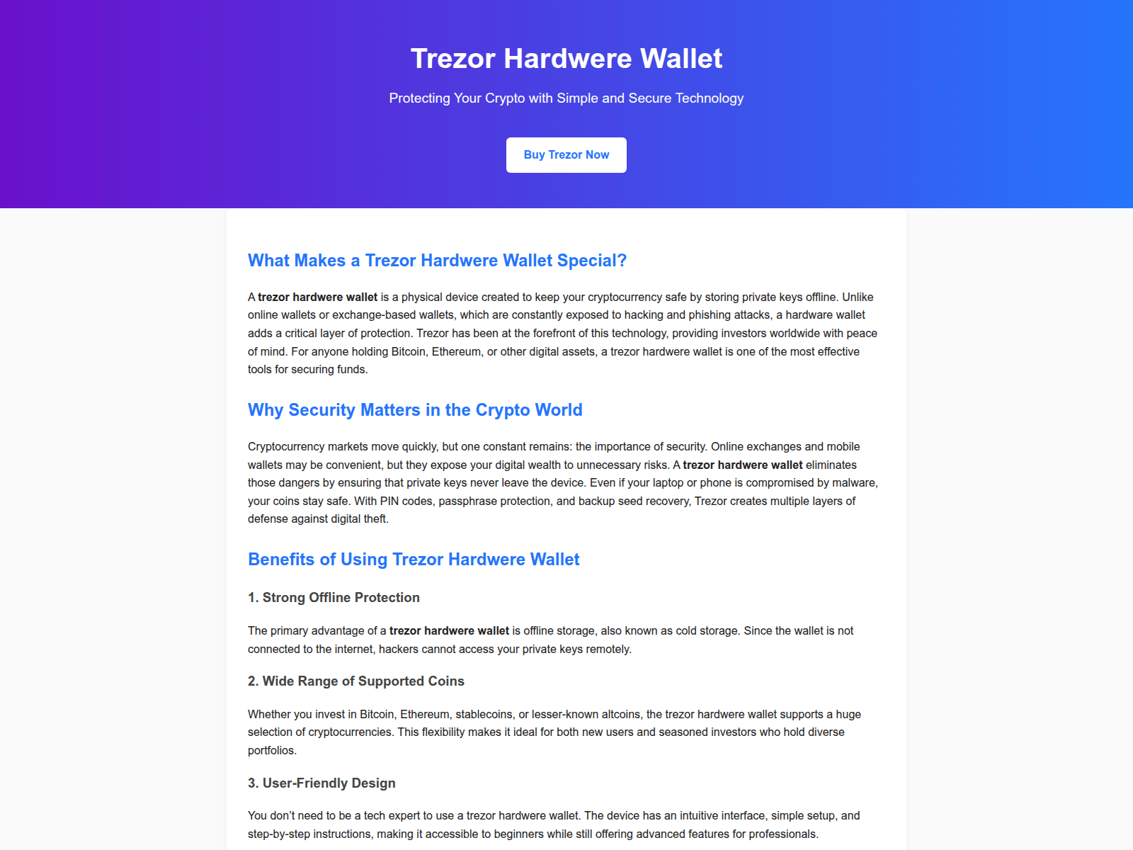 Screenshot of trezar-io-home.pages.dev