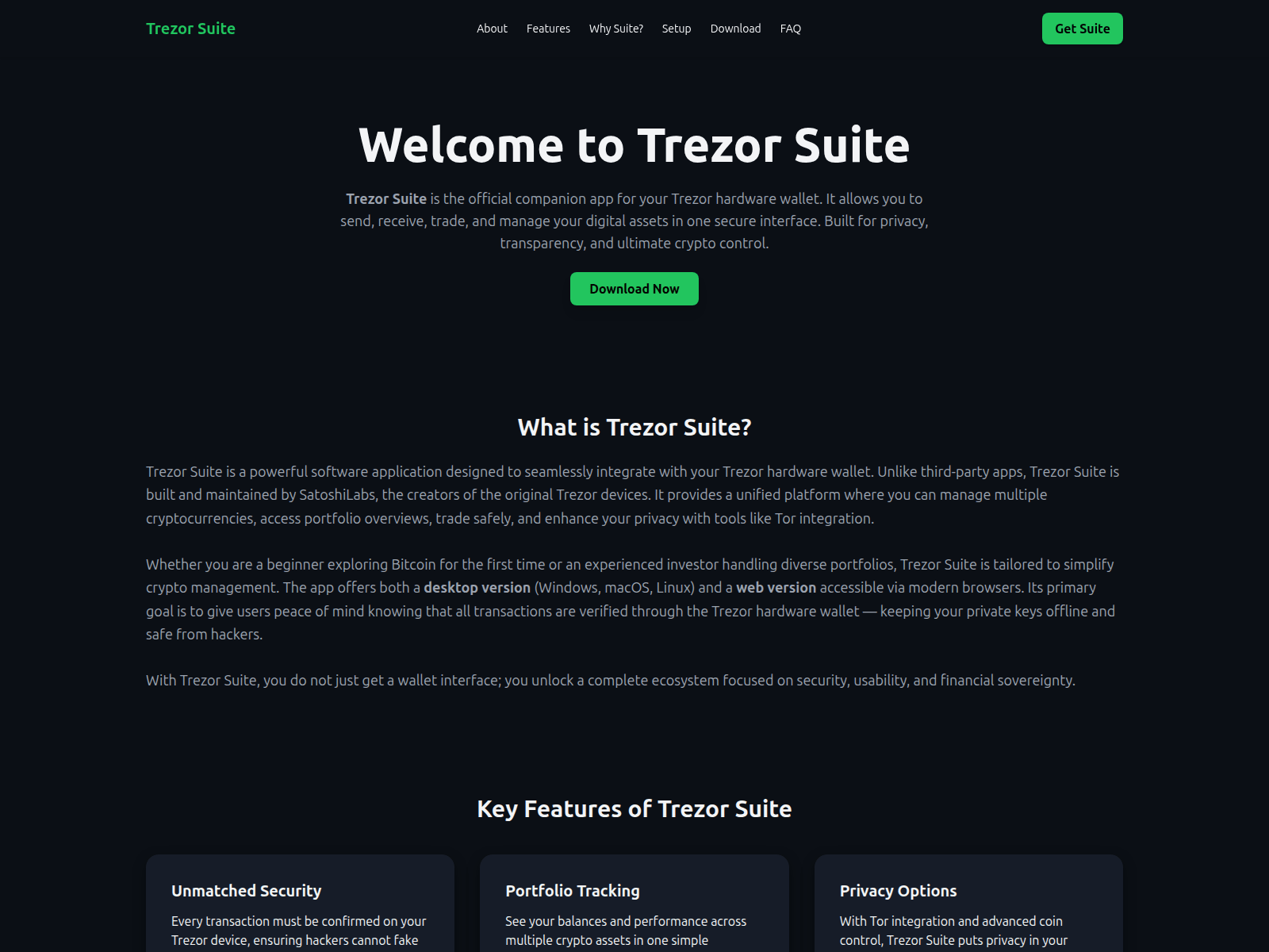 Screenshot of trezurr-suiite.pages.dev