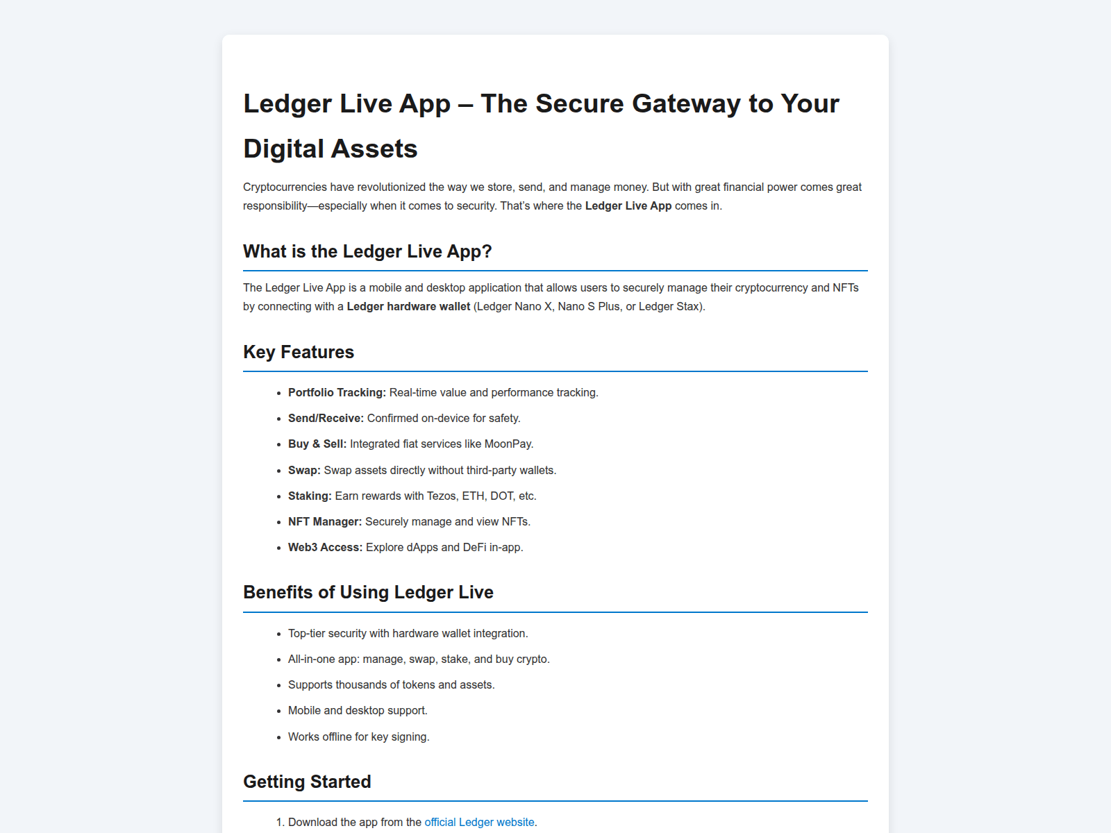 Screenshot of connect-ledgger-live-app.pages.dev