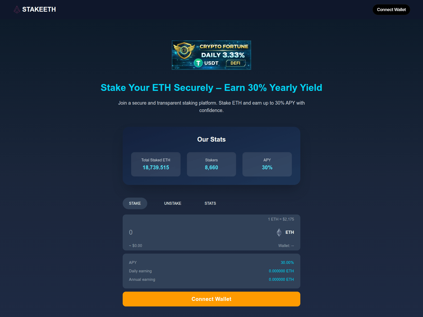 Screenshot of stakeeth.vip