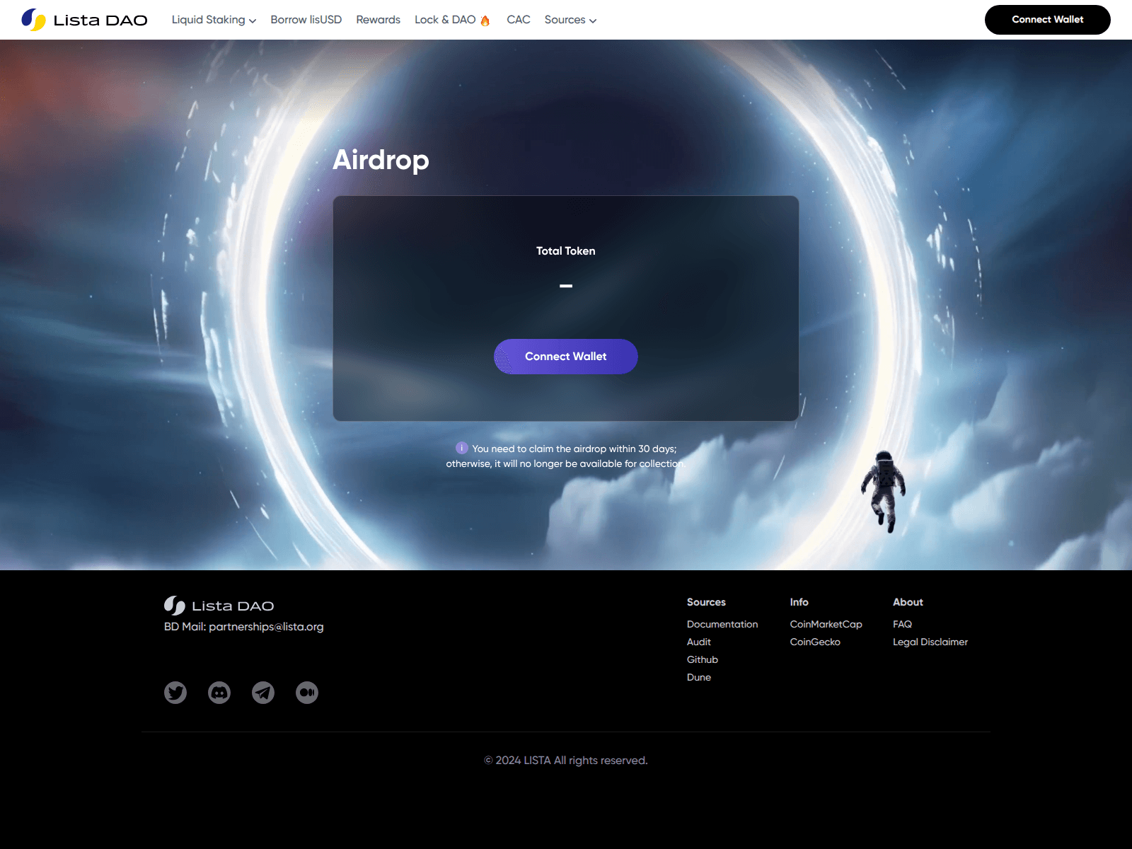 Forensic screenshot of lista-airdrops.pages.dev