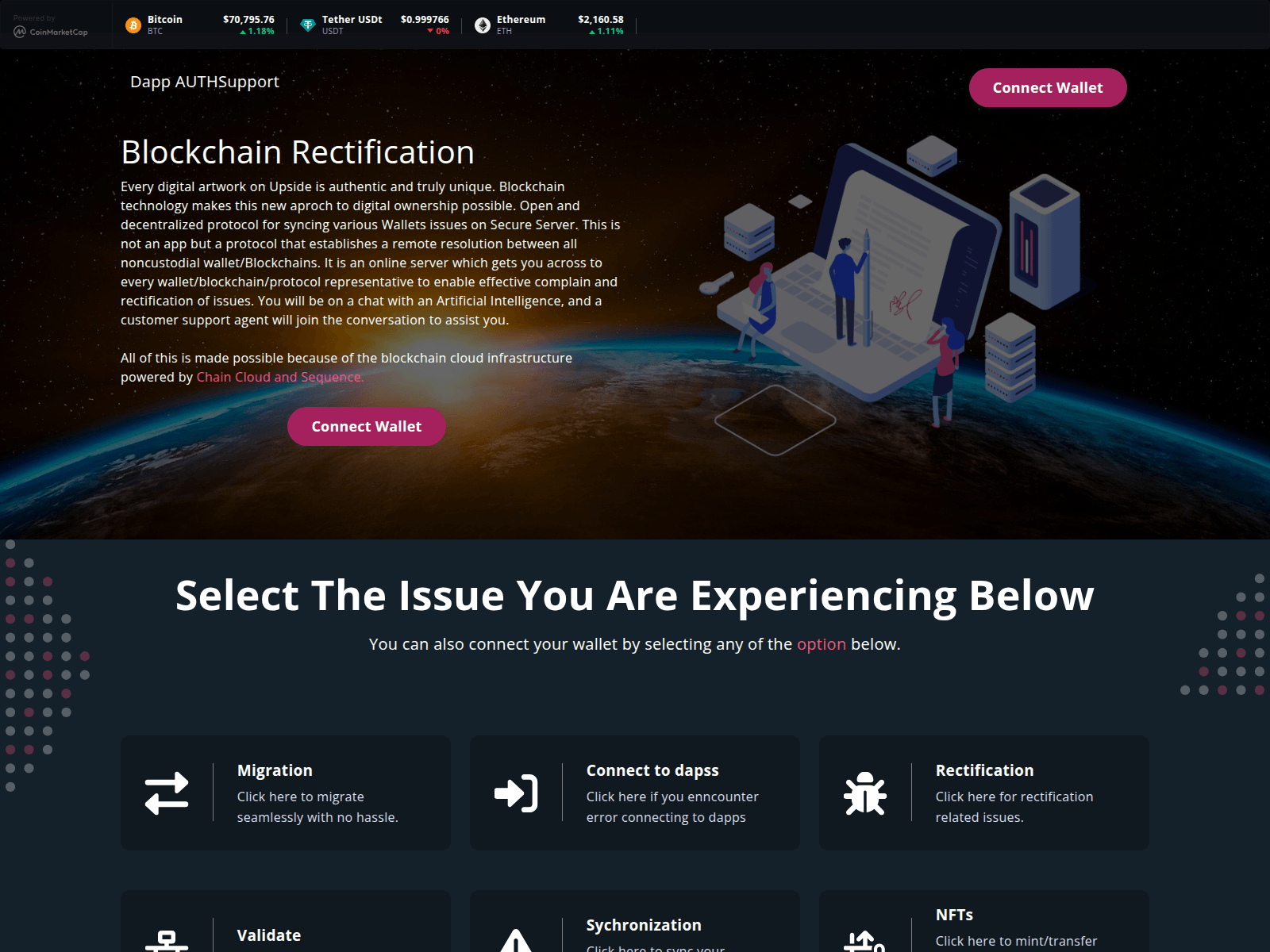 Screenshot of rectifyissues-in-sec.vercel.app