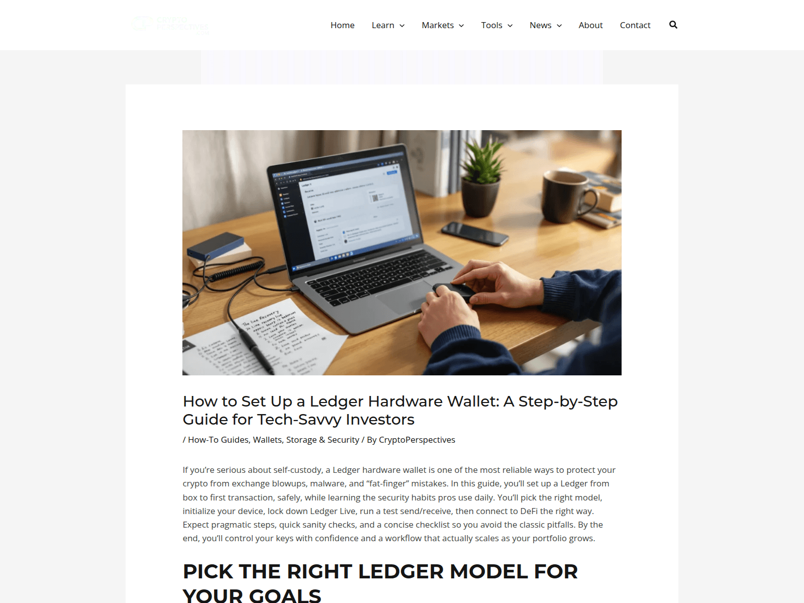 Screenshot of cryptoperspectives.com