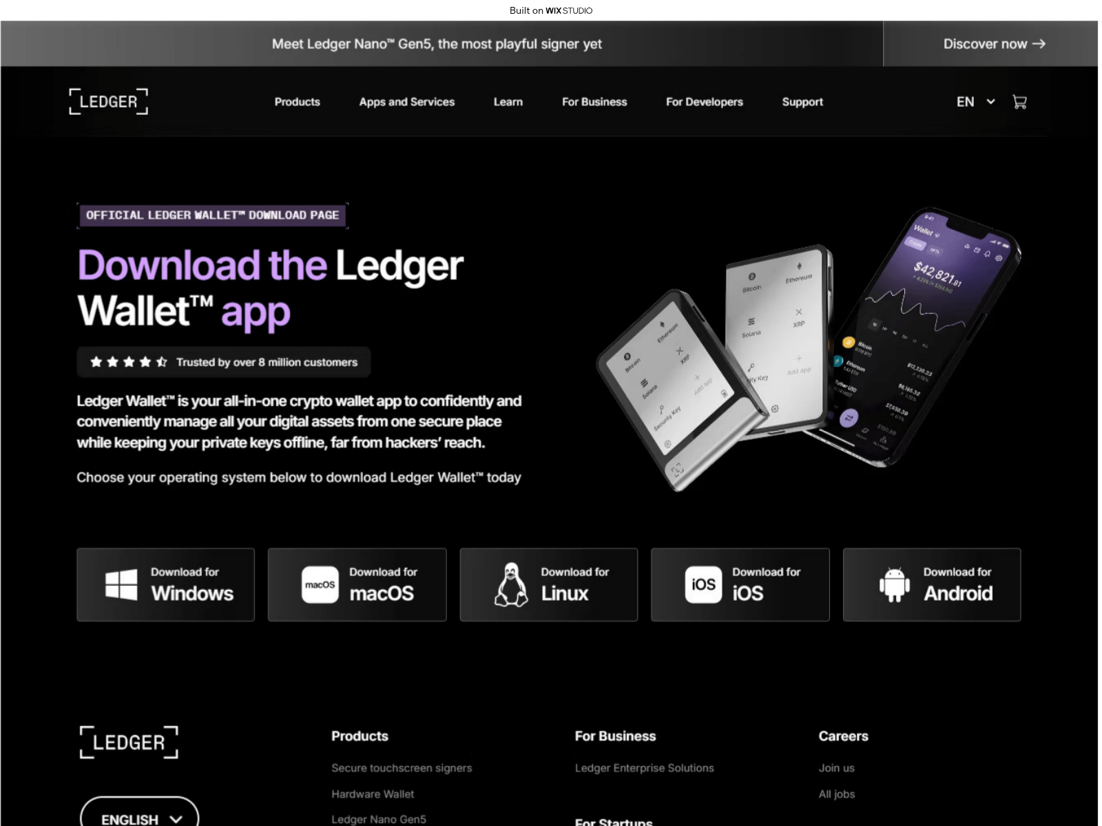 Screenshot of connect-ledgrlive.wixstudio.com